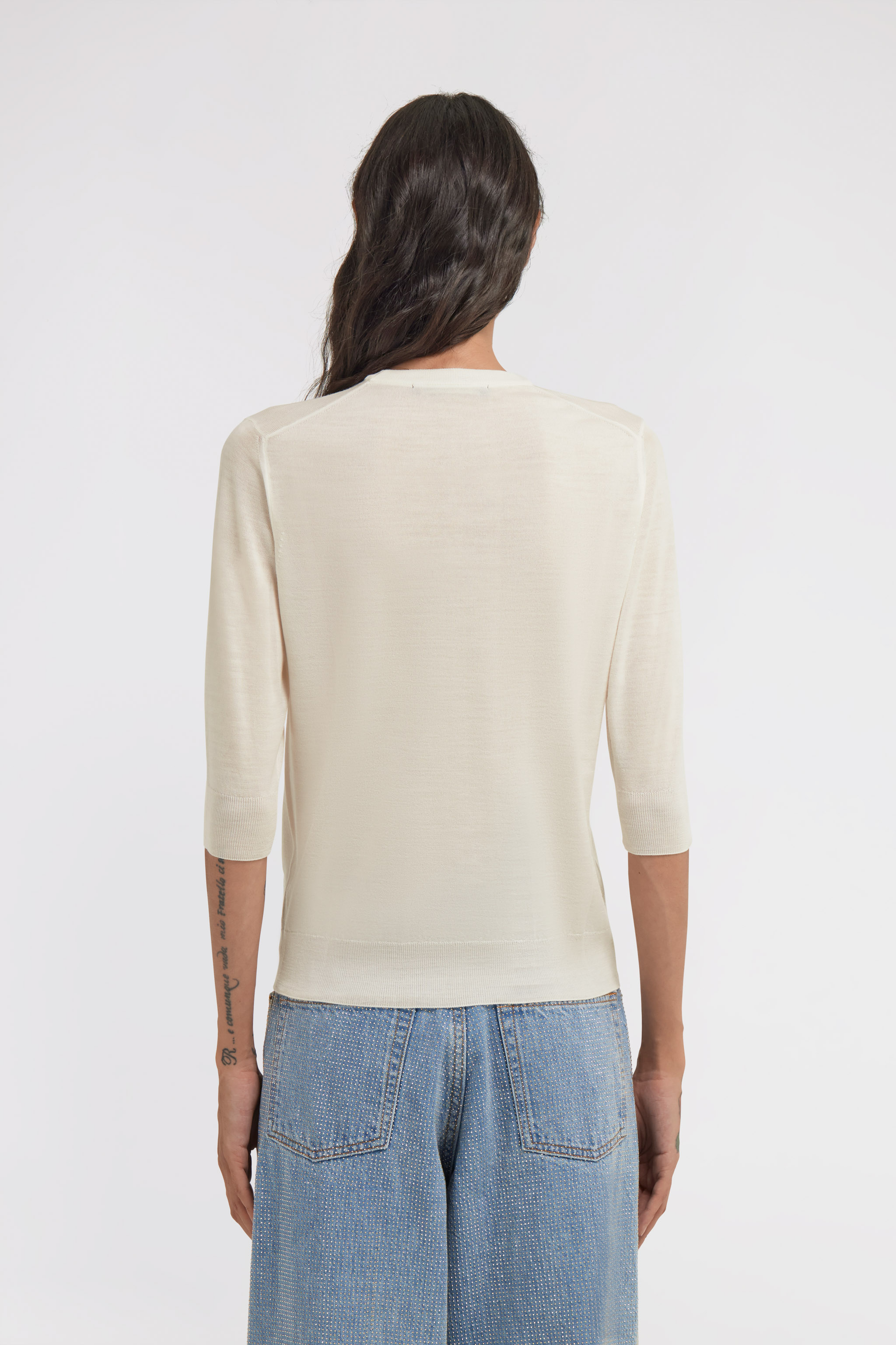 Roberto Cavalli Short-sleeved Sweater In White