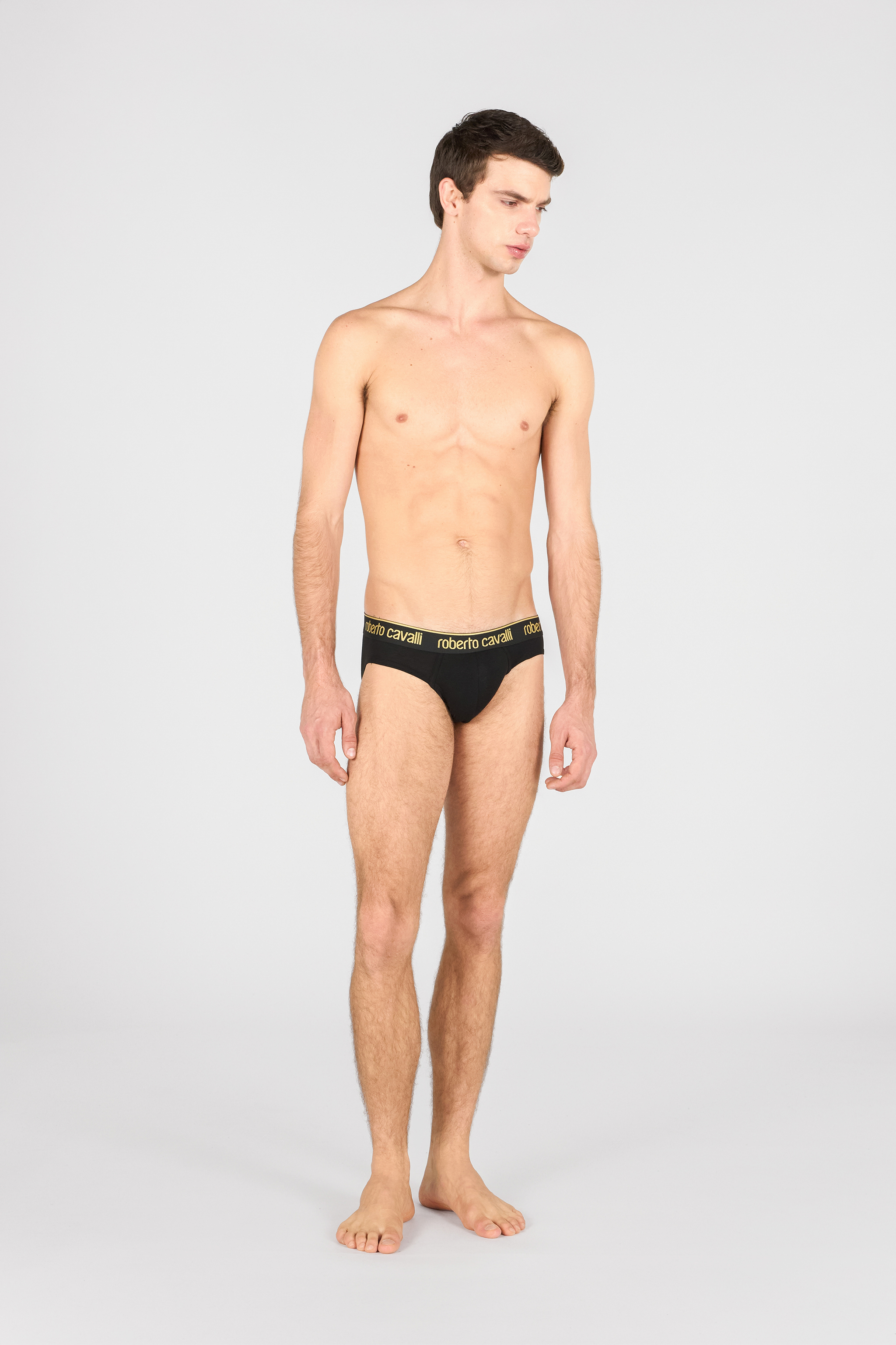 Shop Roberto Cavalli Set Aus Zwei Slips Mit Logoband In Black