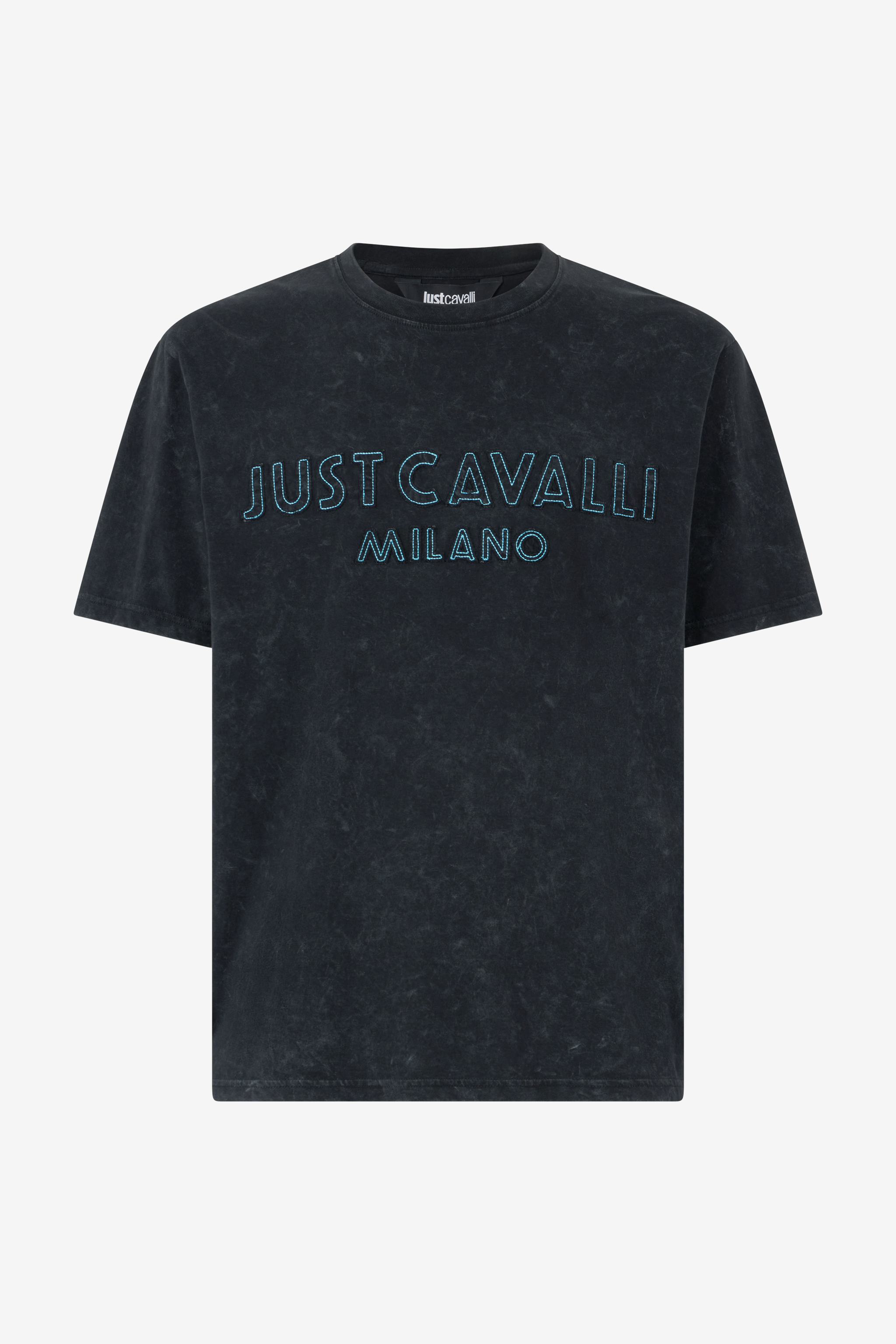 T-Shirt With Logo in Black for Men | Roberto Cavalli®