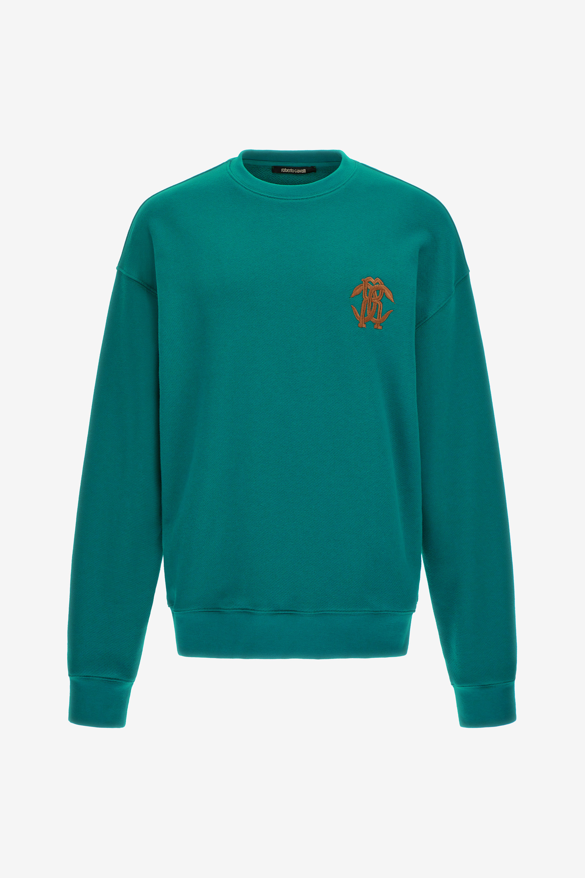 Roberto Cavalli Logo Sweater In Light Blue
