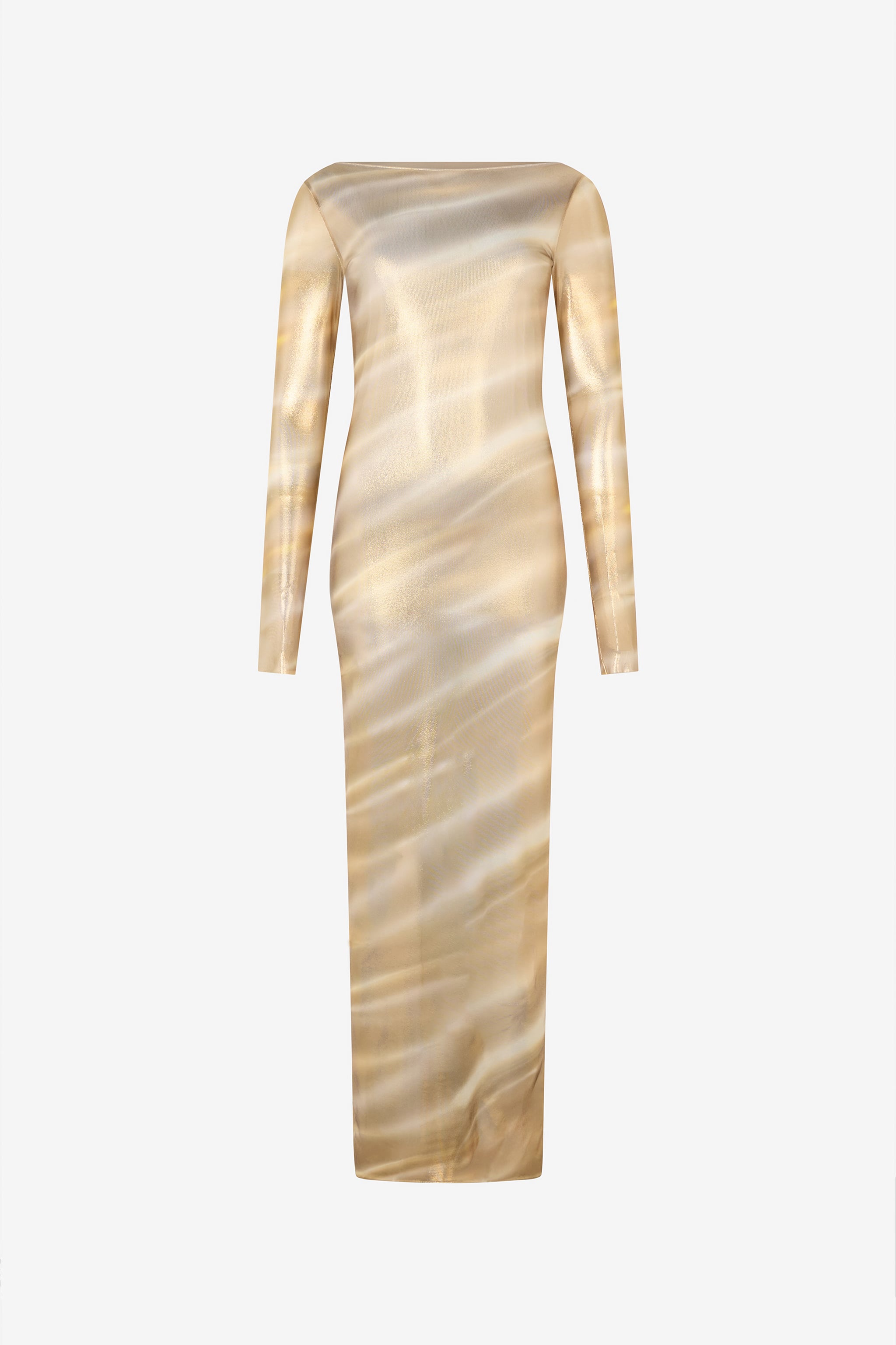 Roberto Cavalli Women's Gold Sheer Nilo Print Maxi Dress - Maxi Dresses -Sahara