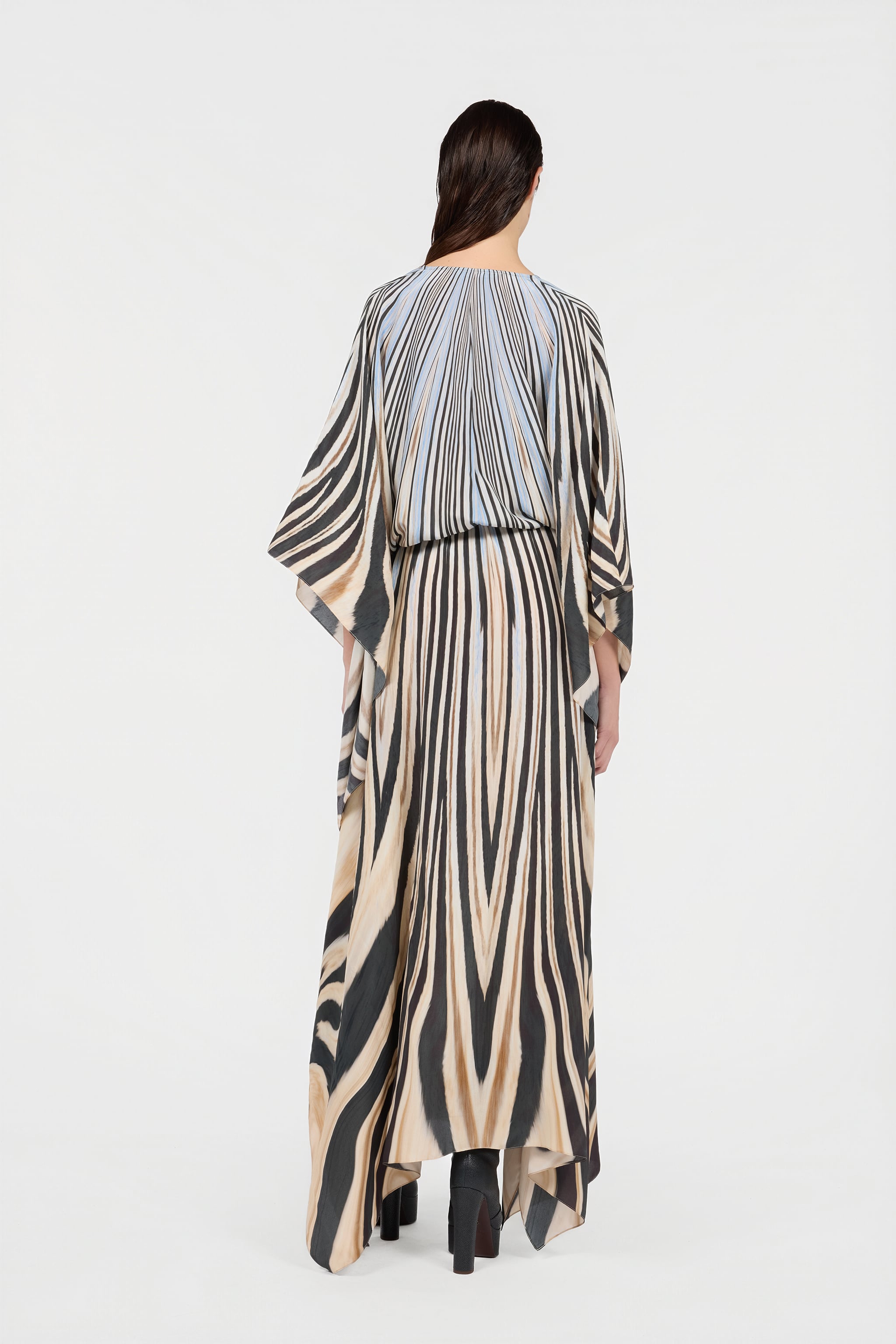 Roberto Cavalli Zebra Print Silk Kaftan Dress | Thumbnail 3 Roberto Cavalli Zebra Print Silk Kaftan Dress | Thumbnail 3