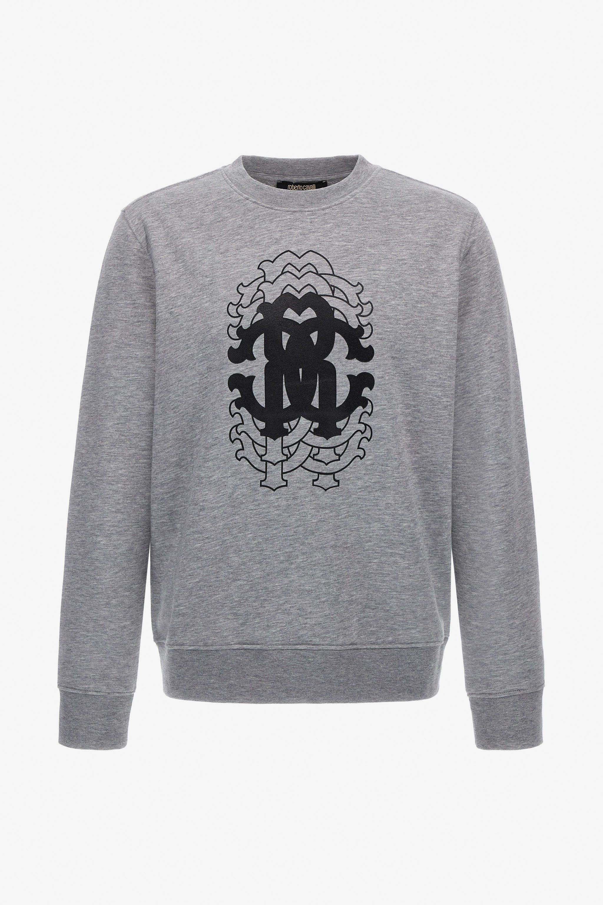 Roberto Cavalli Printed Sweatshirt In Gray