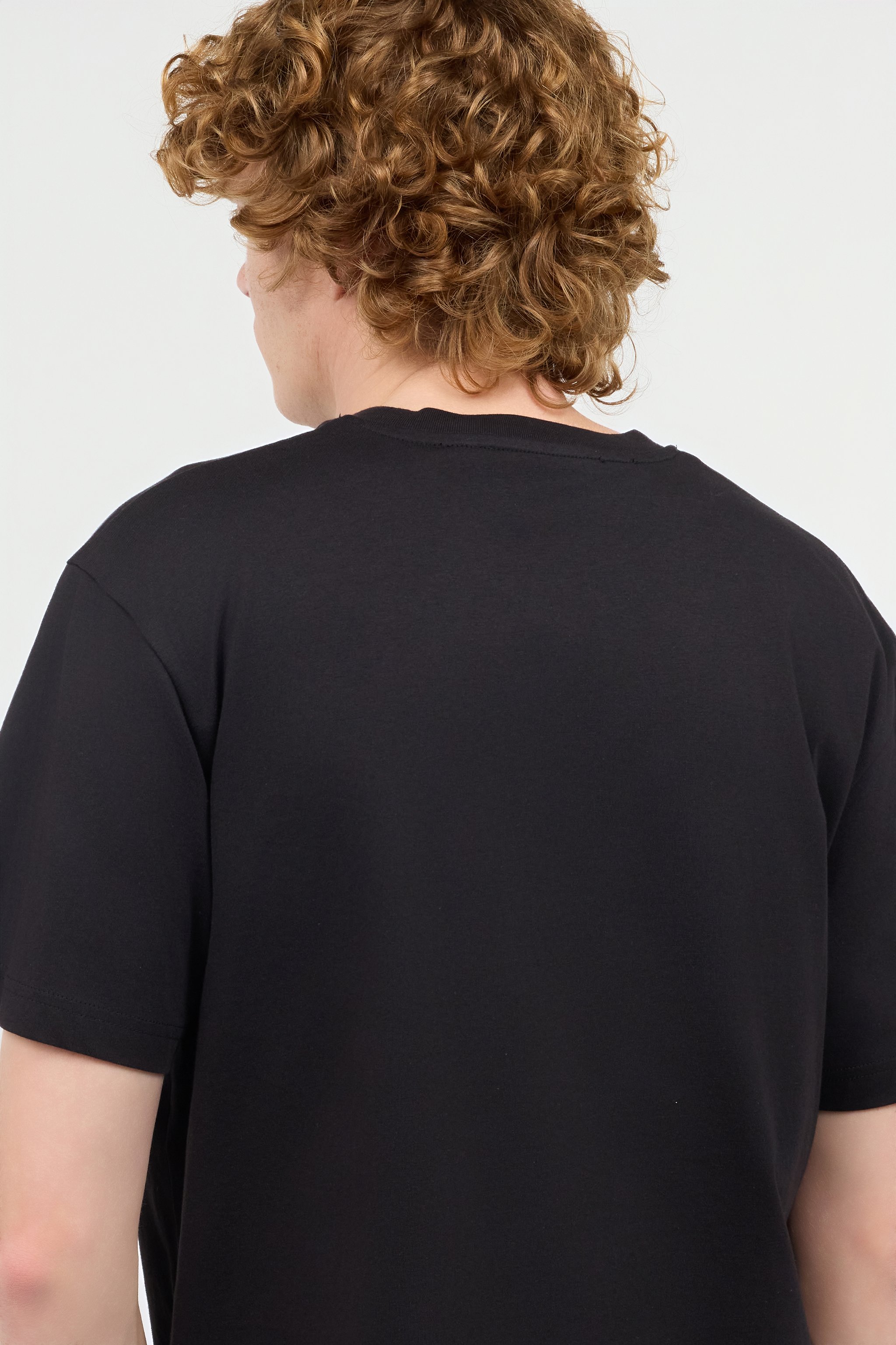 Roberto Cavalli Bicolor Logo T-shirt In Black
