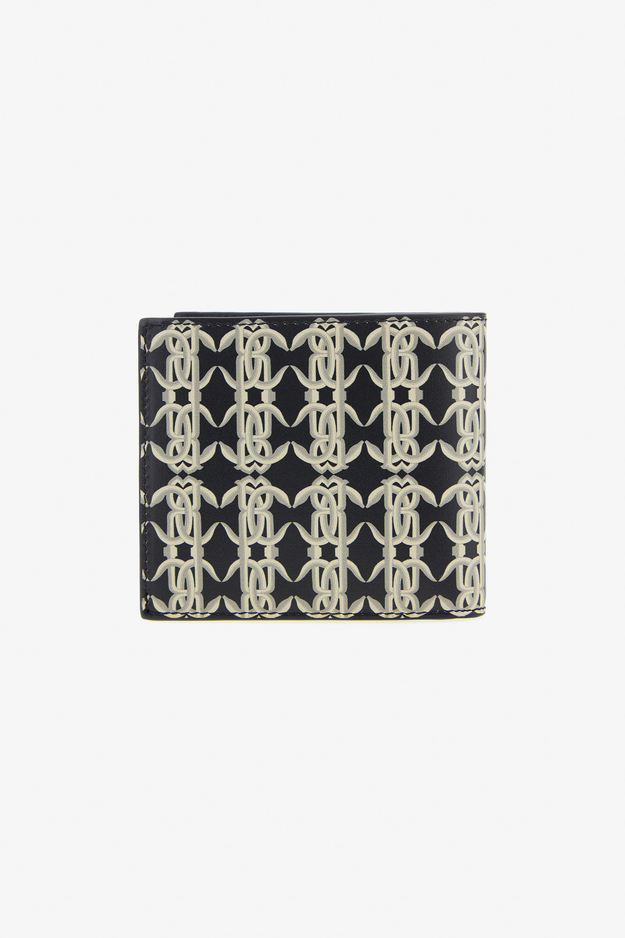 Roberto Cavalli Wallet With Monogram Rc In Black/white