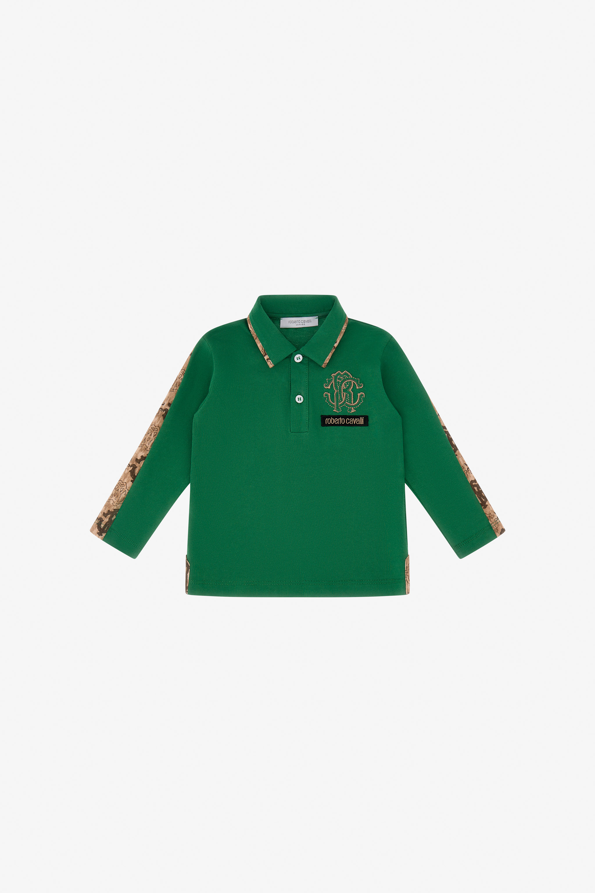 Roberto Cavalli Boys Green Polo Shirt - Ready To Wear