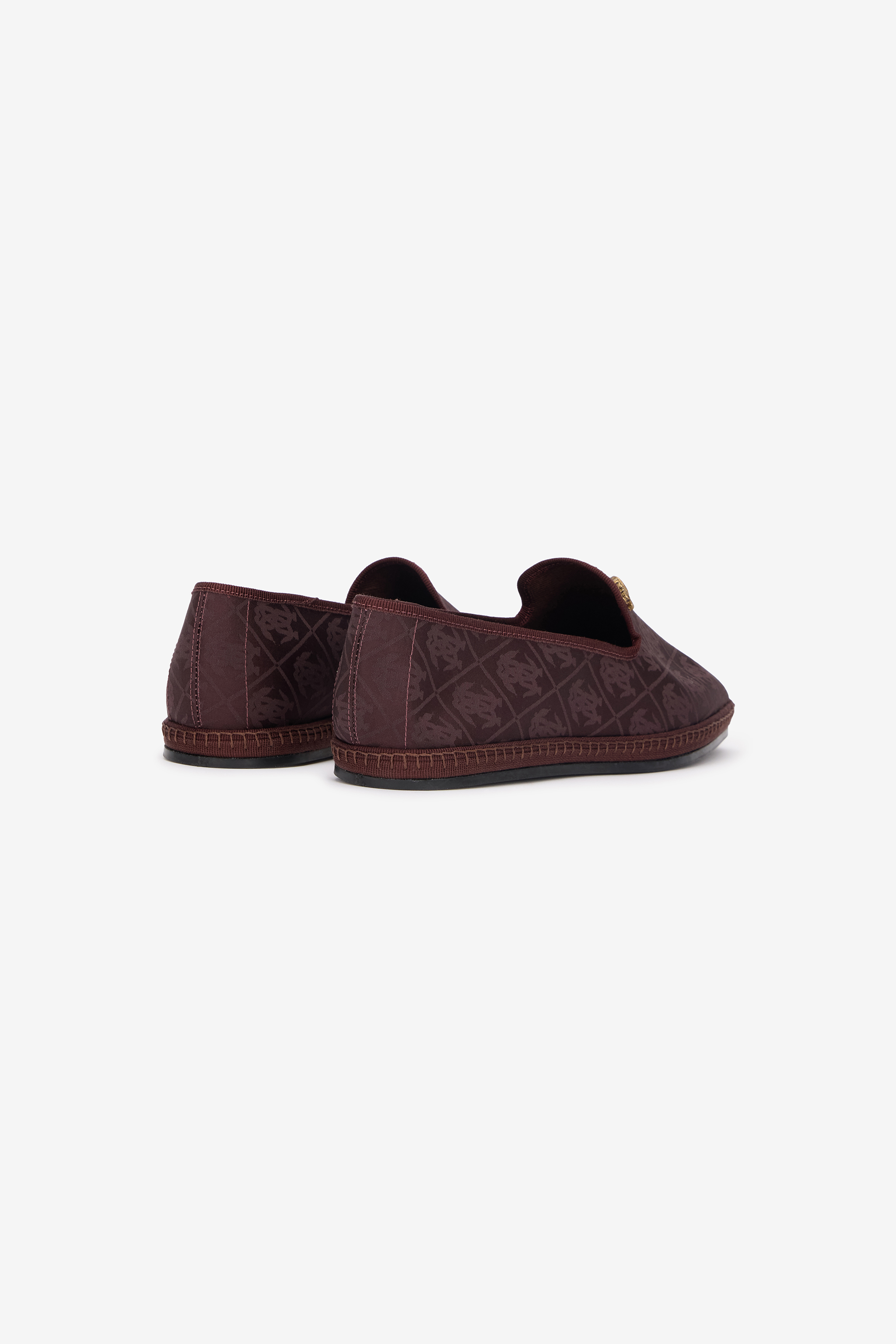 Roberto Cavalli Flat Loafers With Mirror Snake Monogram