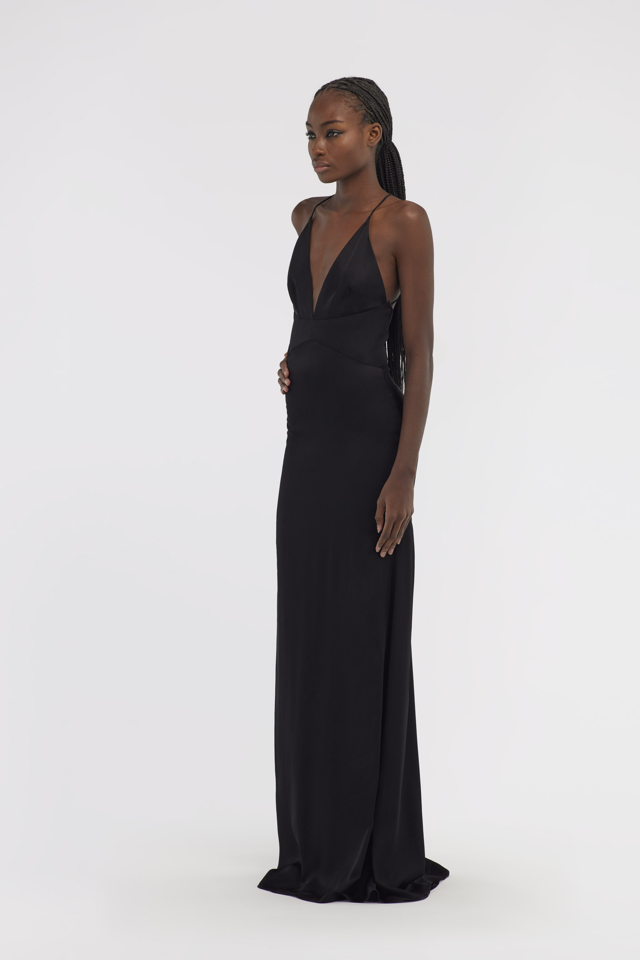 Roberto Cavalli Slip Dress With Rc In Black