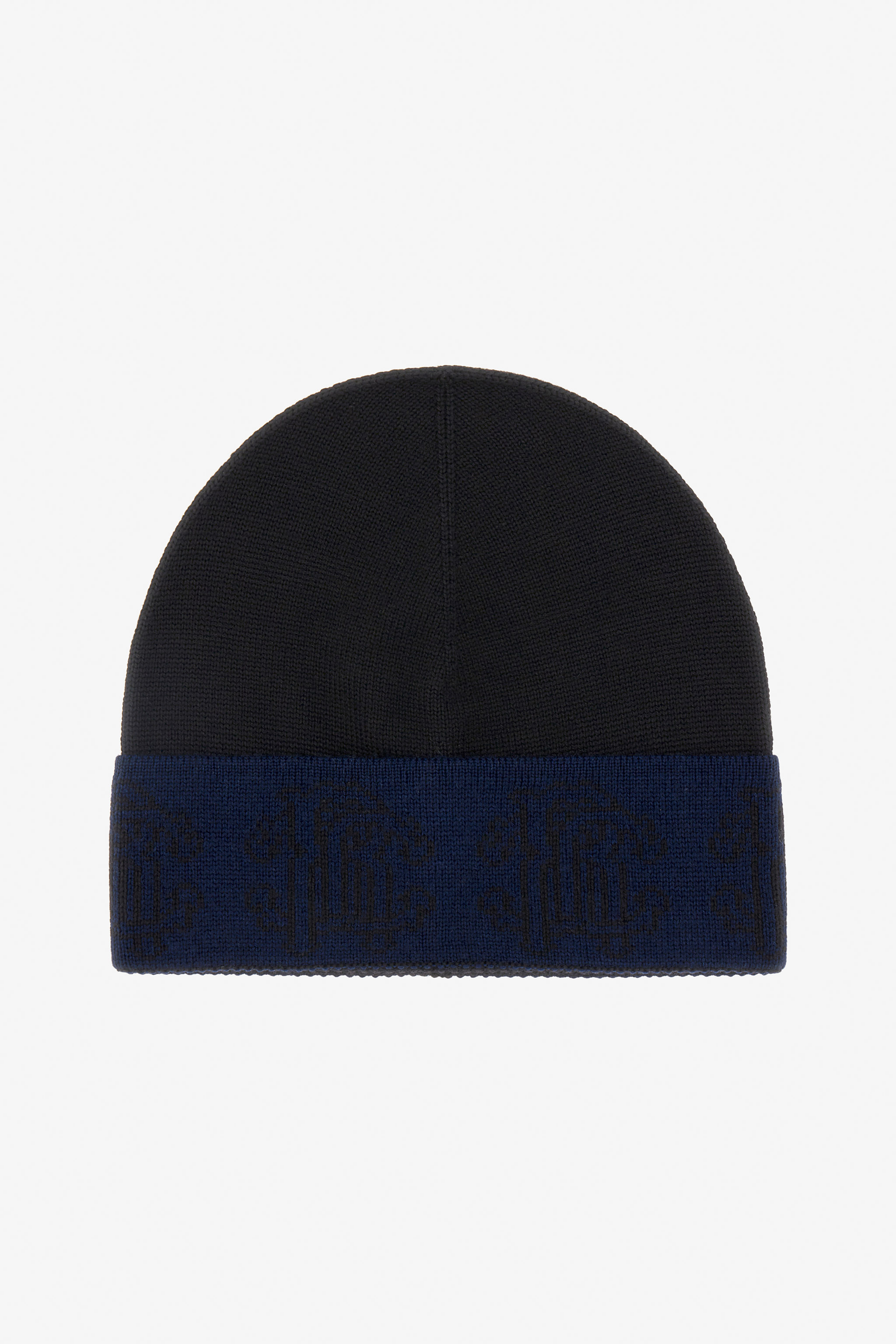 ROBERTO CAVALLI SCHWARZE WOLLMÜTZE BEANIE MIT LOGOBAND