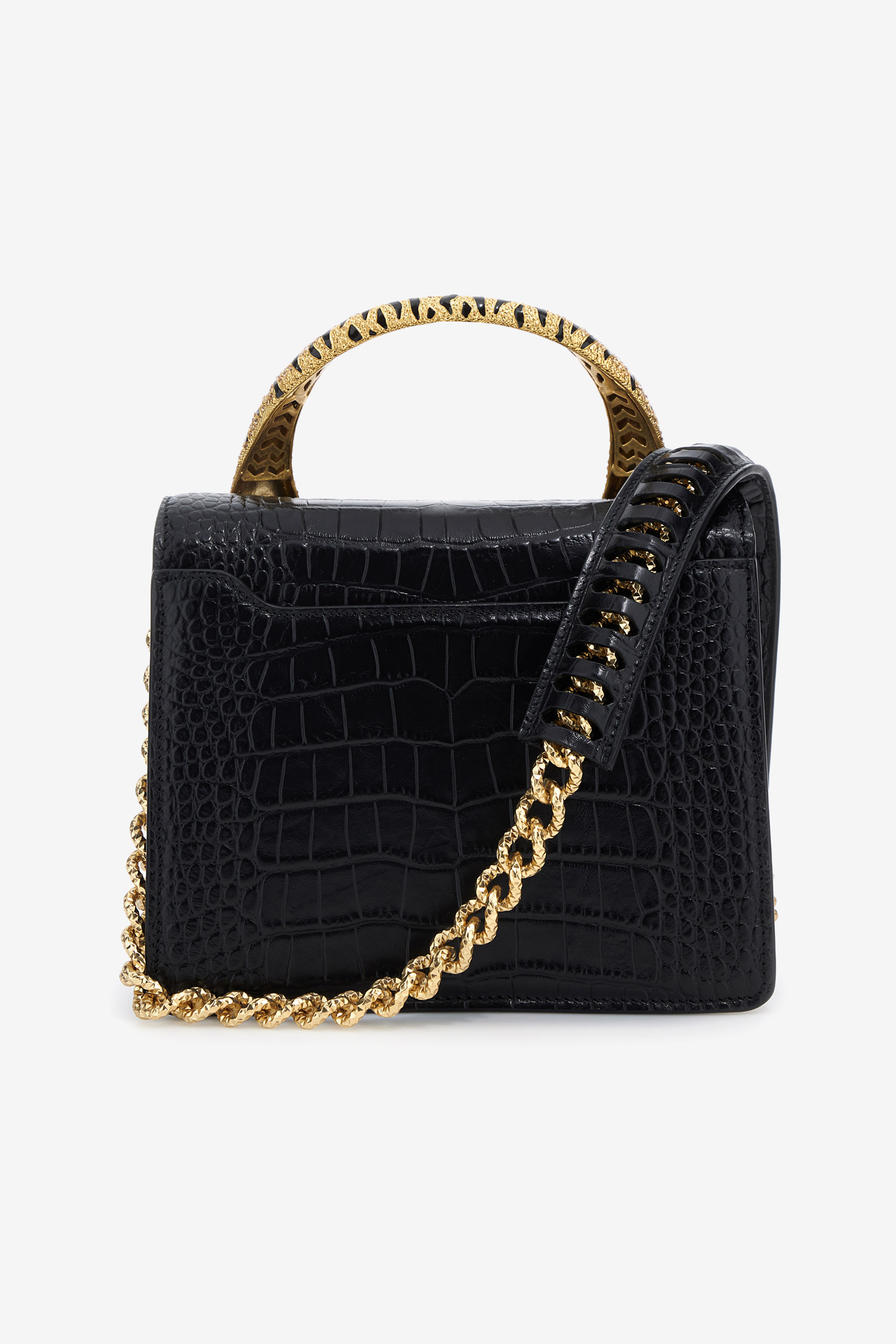 Roberto Cavalli Large Roar Bag In Black