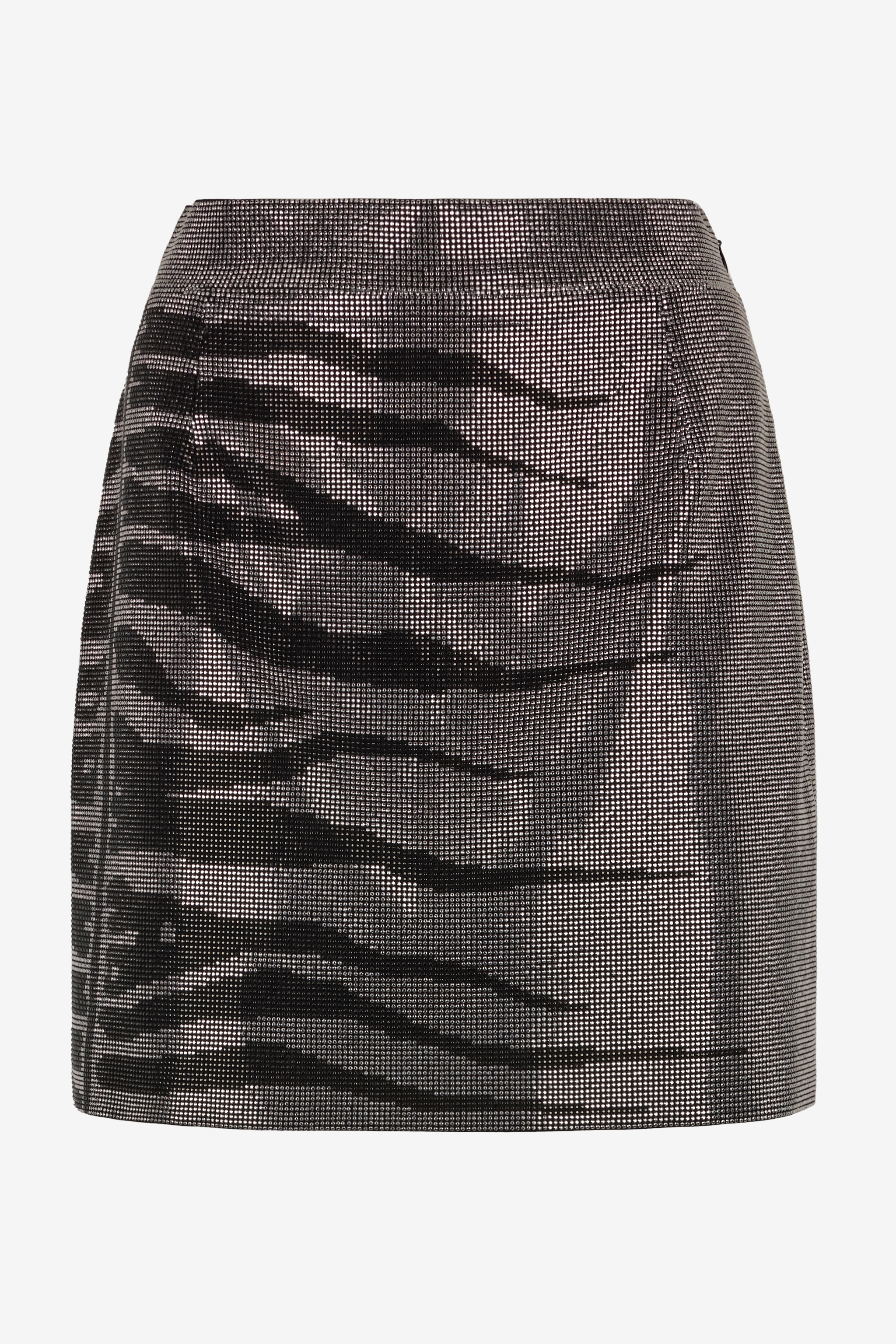 Shop Roberto Cavalli Minirock White Tigresse In Black/silver
