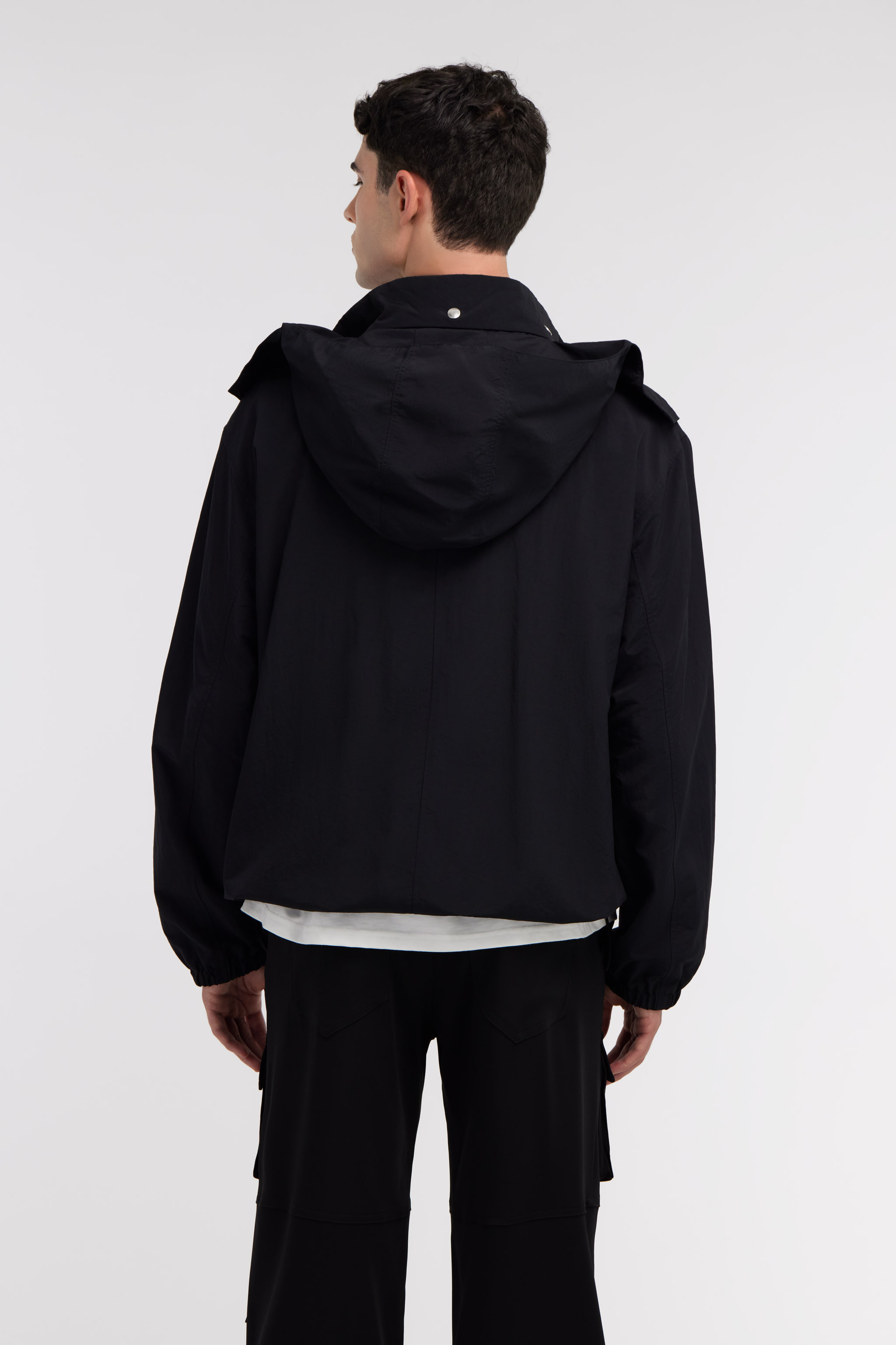 Roberto Cavalli Bomber Jacket With Logo In Black