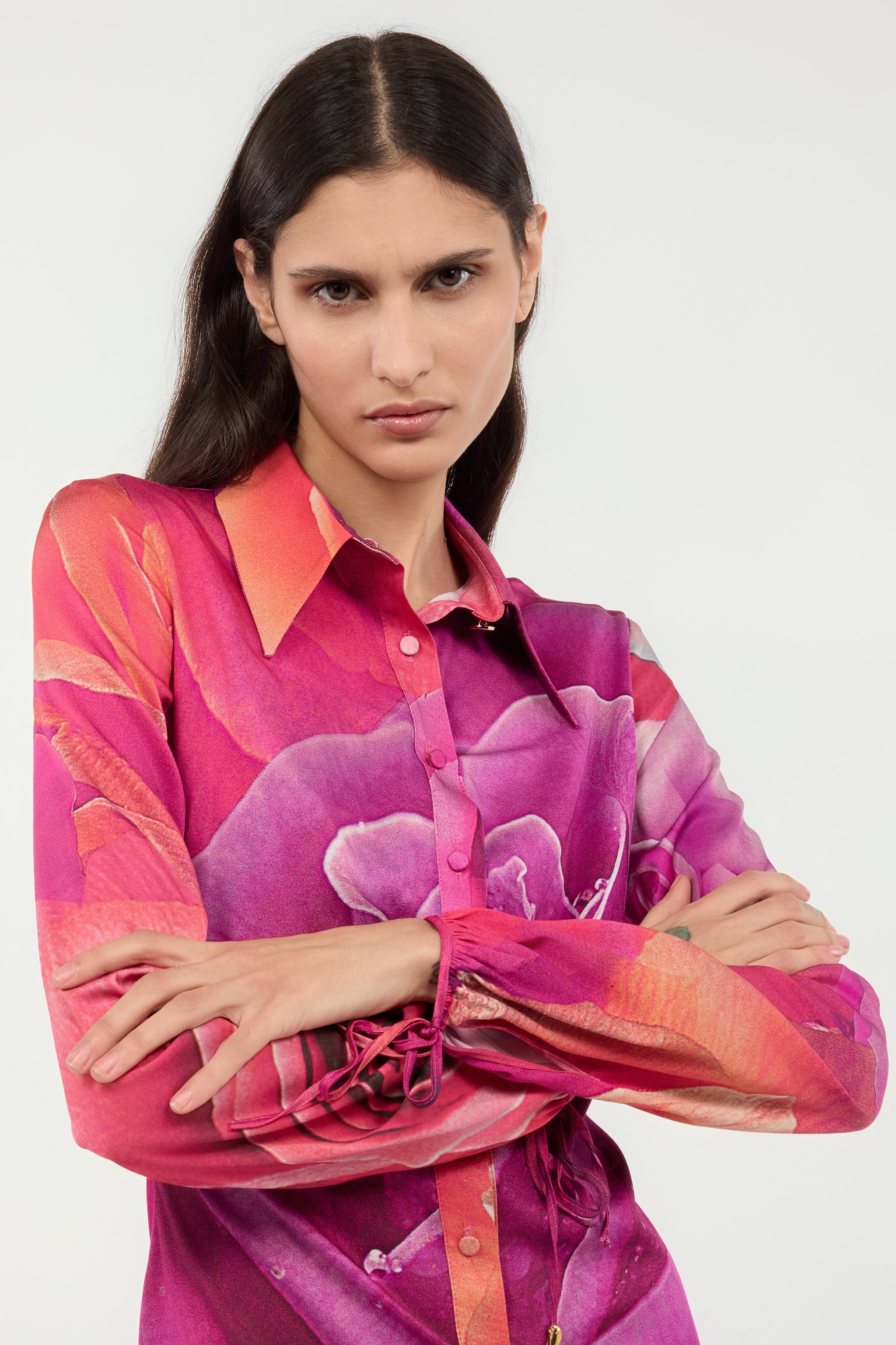 Shop Roberto Cavalli Minikleid Mit Print Garden Rose In Rosa