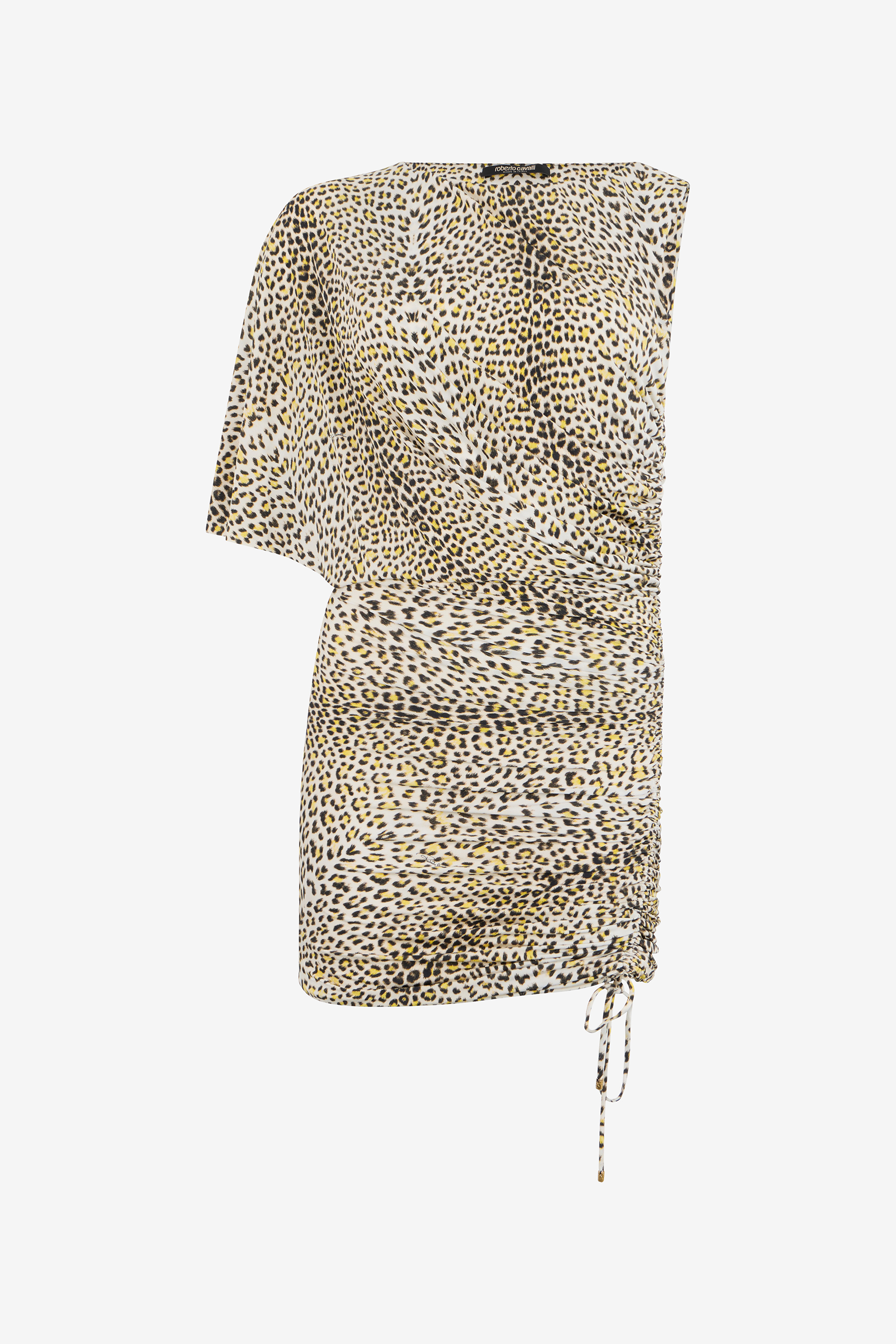 Roberto Cavalli Asymmetric Dress with Pop Jaguar Print