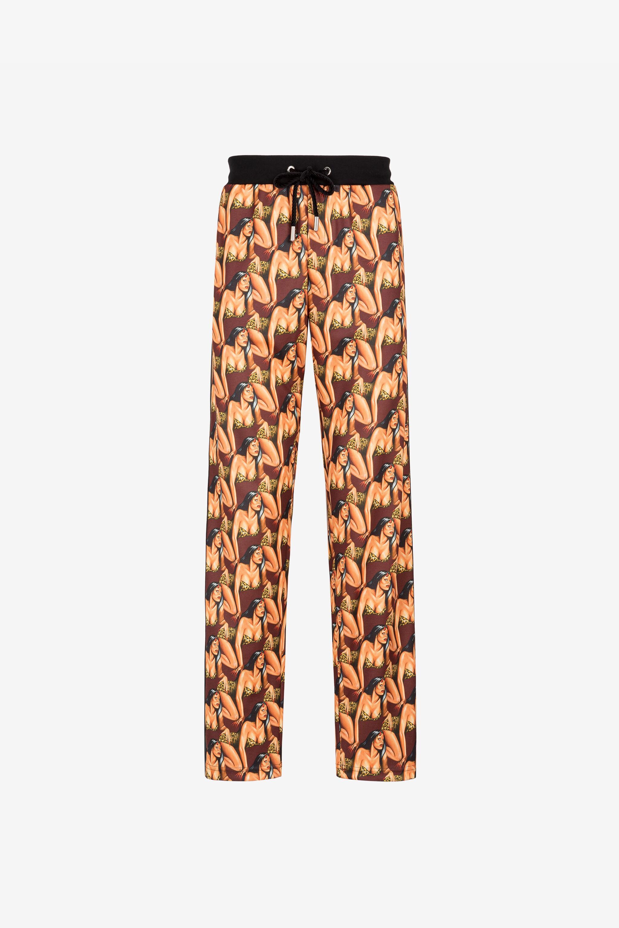 Roberto Cavalli Graphic-print Track Pants In Brown