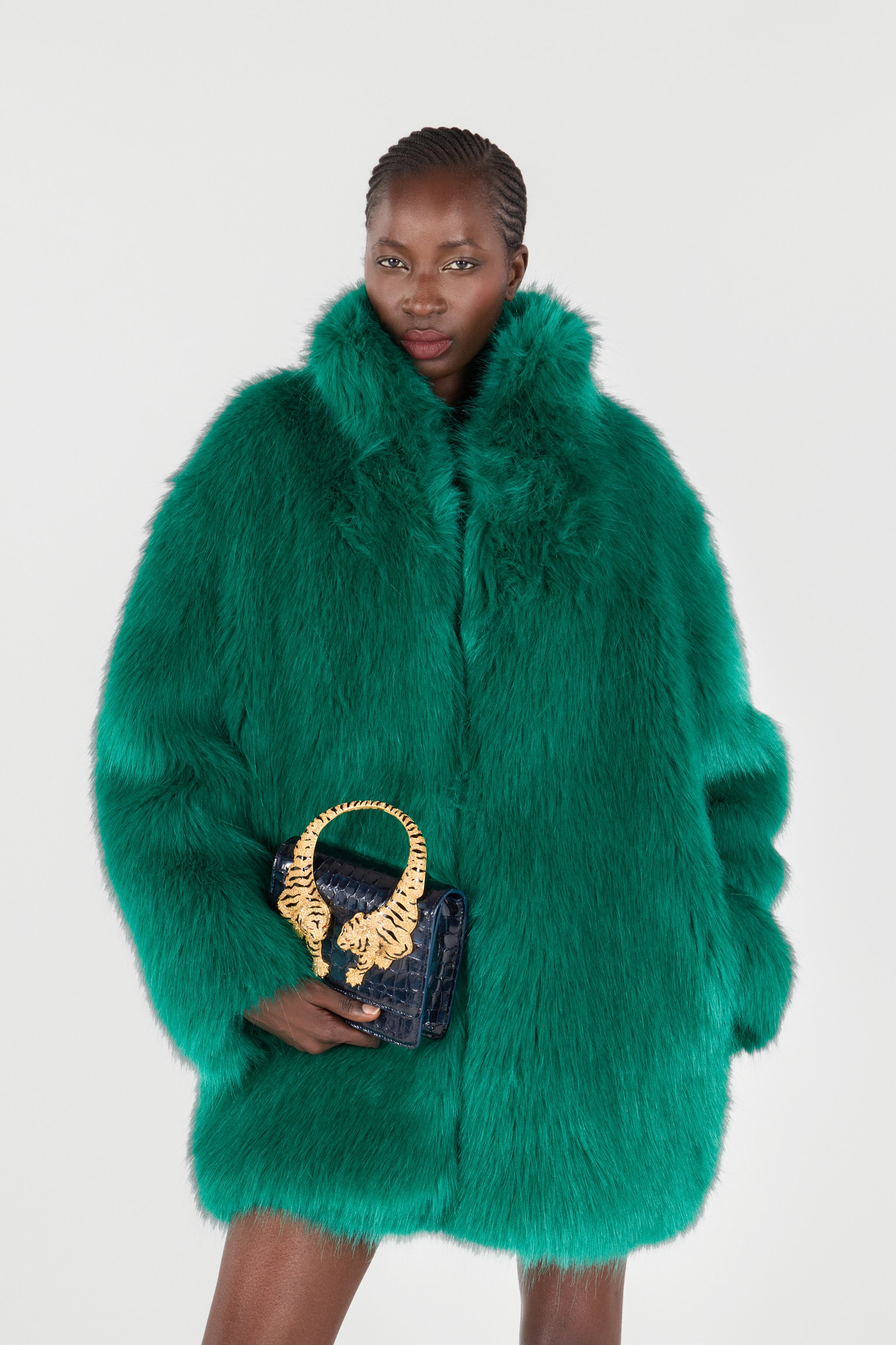 Roberto Cavalli Crocodile-print Roar Bag In Dark Blue