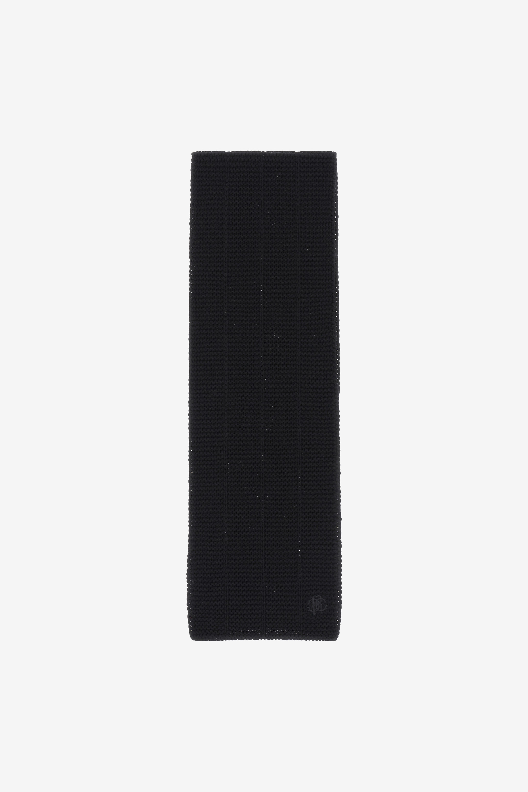 Shop Roberto Cavalli Black Scarf Ribbed Knit Cashmere Blend