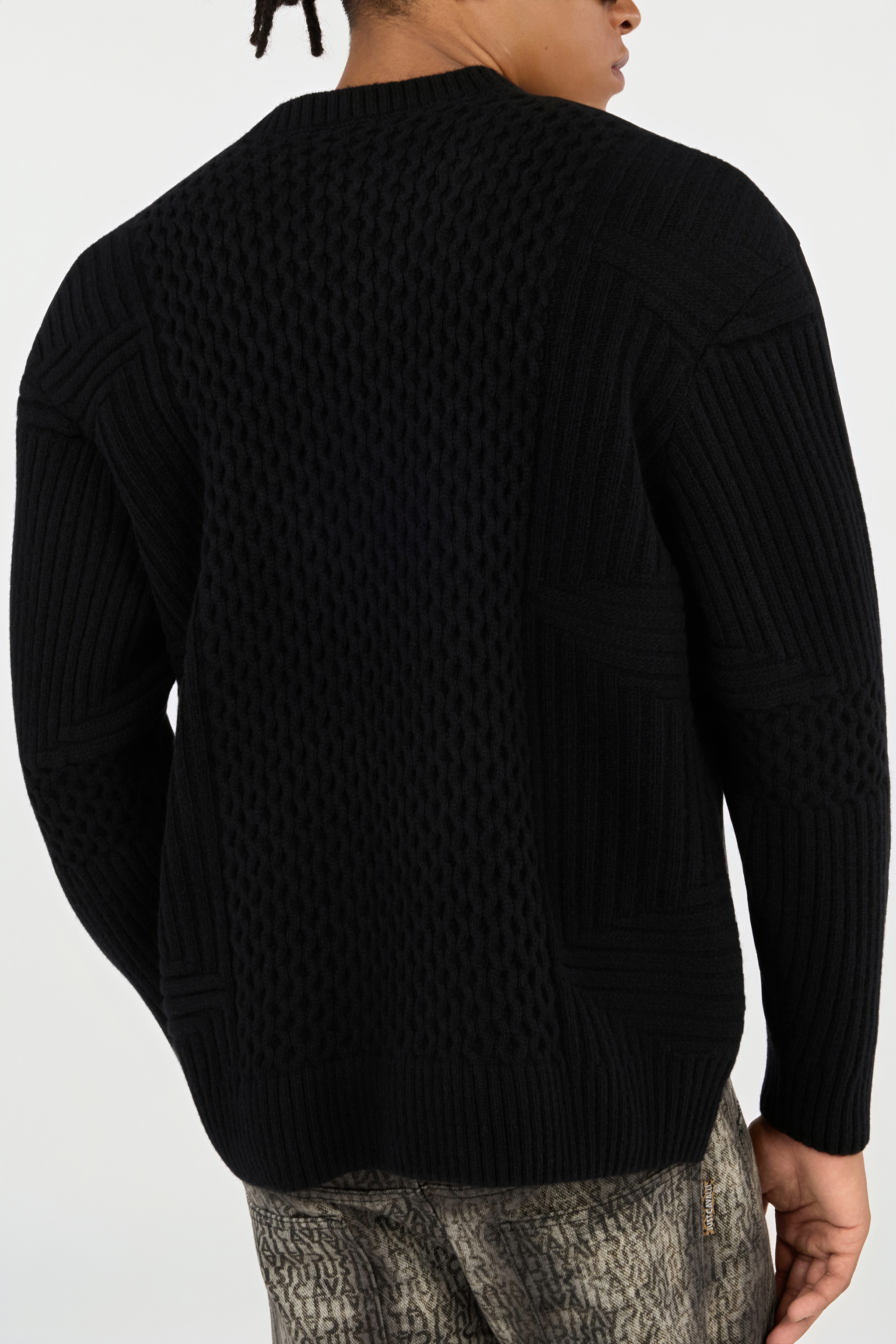 Black Sweater With Embossed Logo