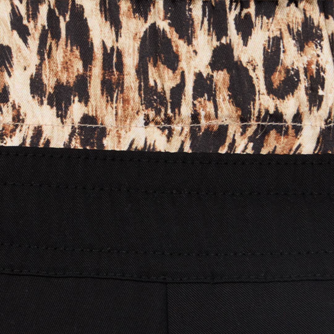 Roberto Cavalli Leopard Skin Waist Joggers In Black