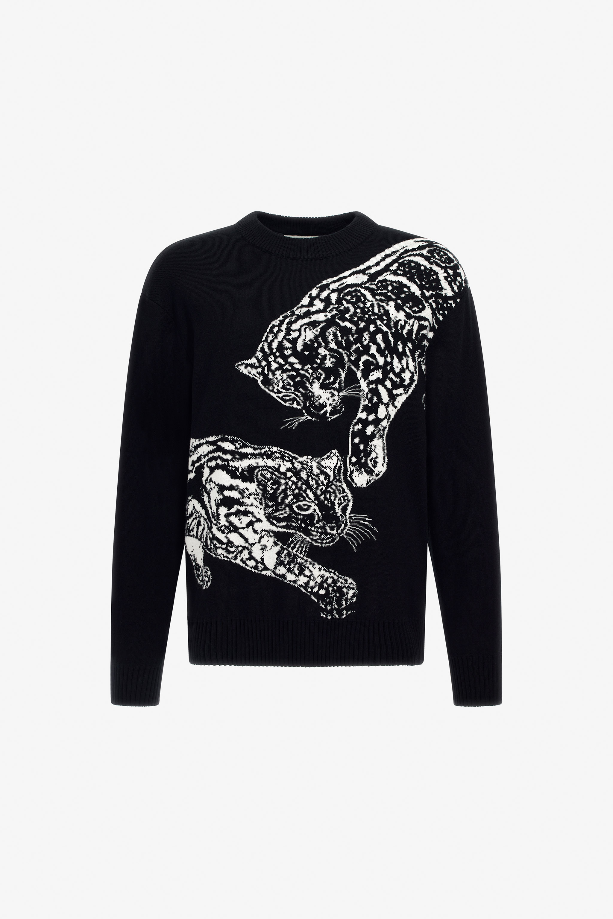 Just Cavalli crew neck sweater in Black for Men | Roberto Cavalli®