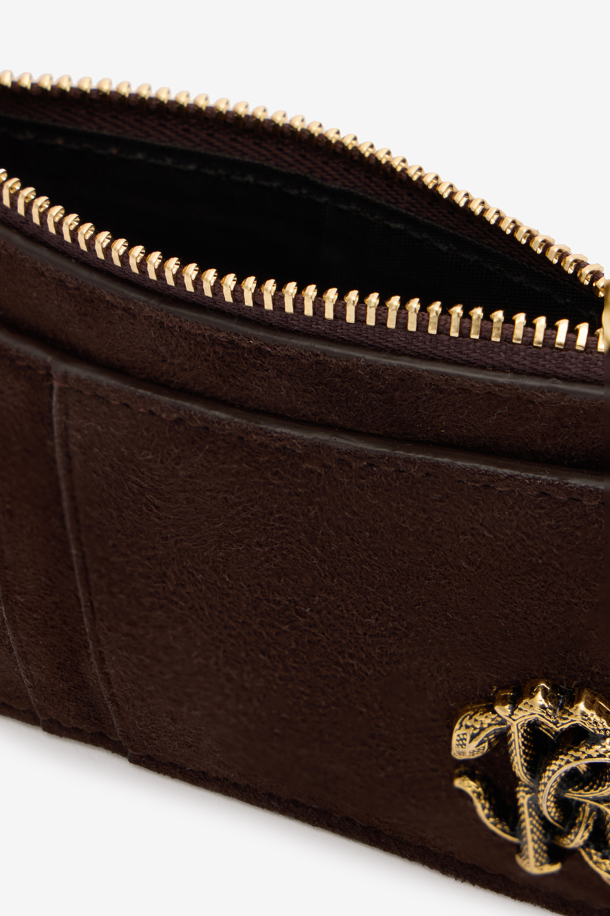 Roberto Cavalli Suede Purse In Brown