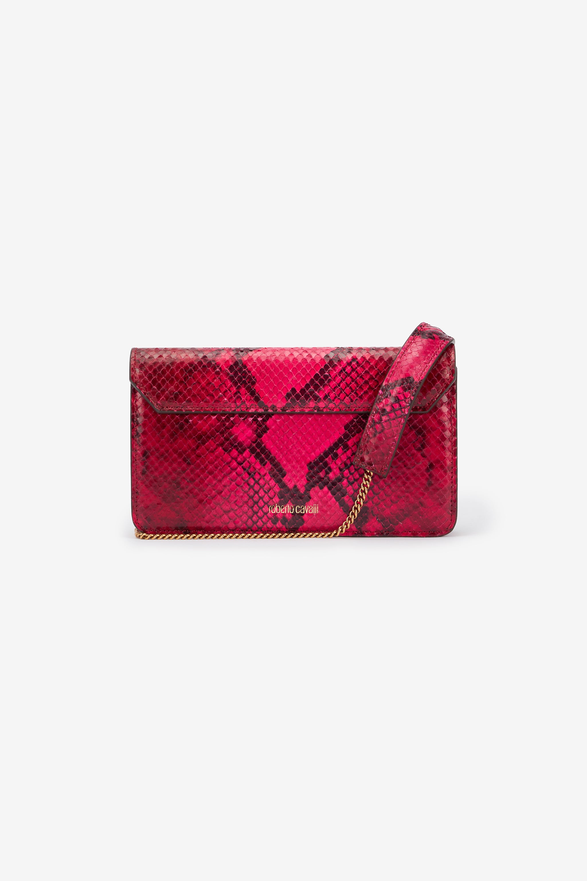  Roberto Cavalli Python And Tiger-print Bag - Female Mini Bags Fuchsia Unica 