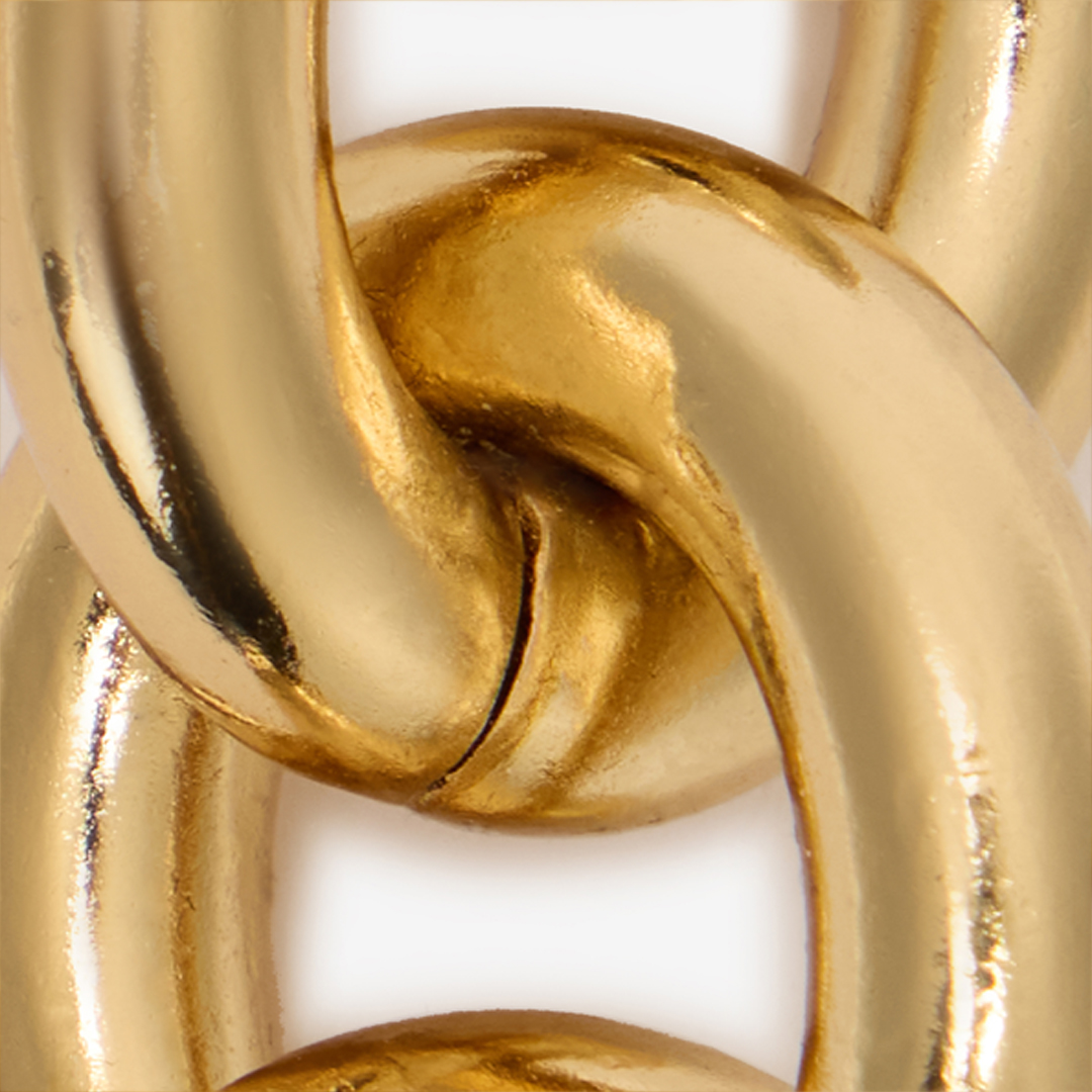 Shop Roberto Cavalli Chain Belt With Fang In Bianco/oro