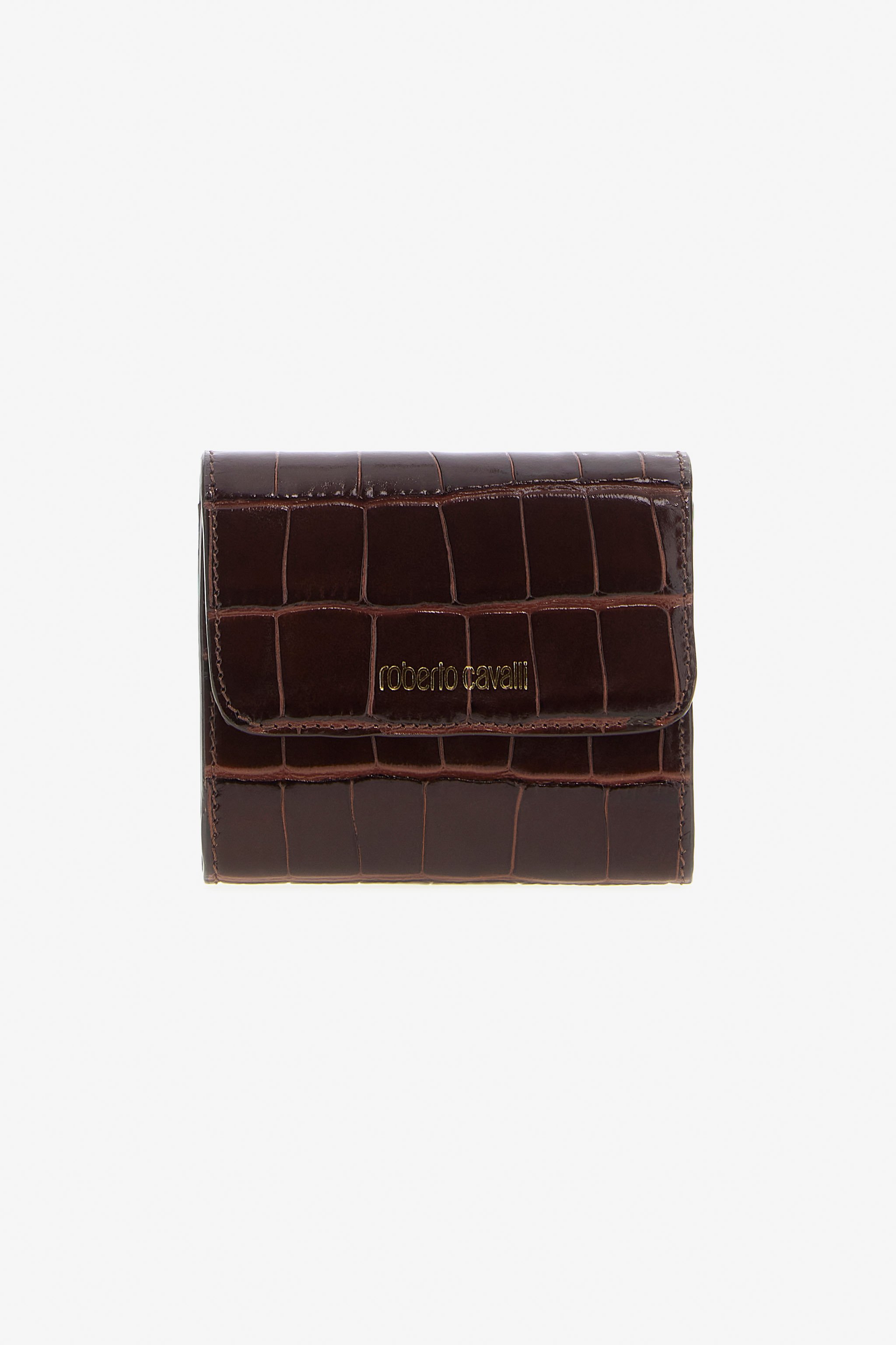 ROBERTO CAVALLI CROCODILE PRINT CARD CASE