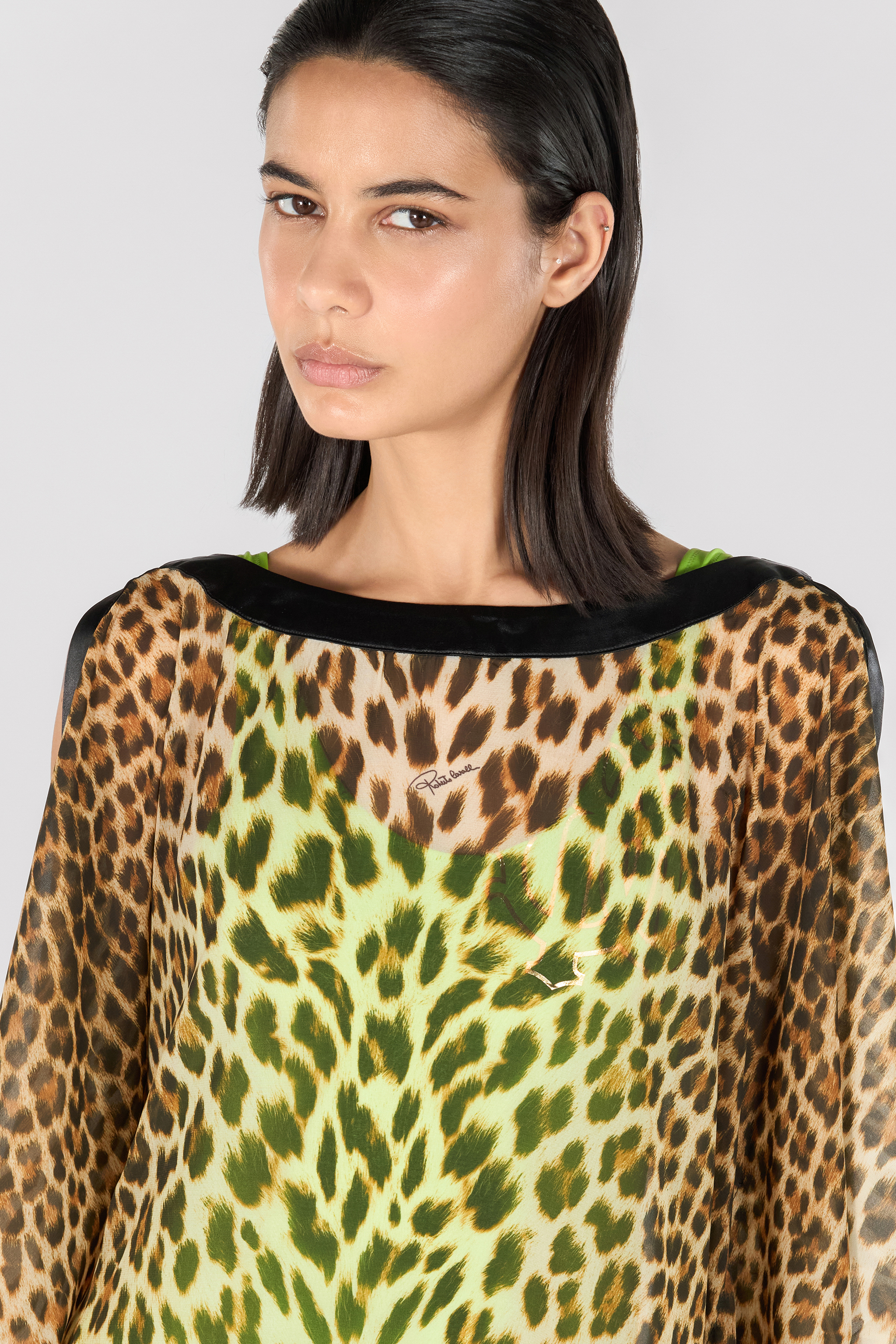 Roberto Cavalli Leopard Kaftan In Cheetah
