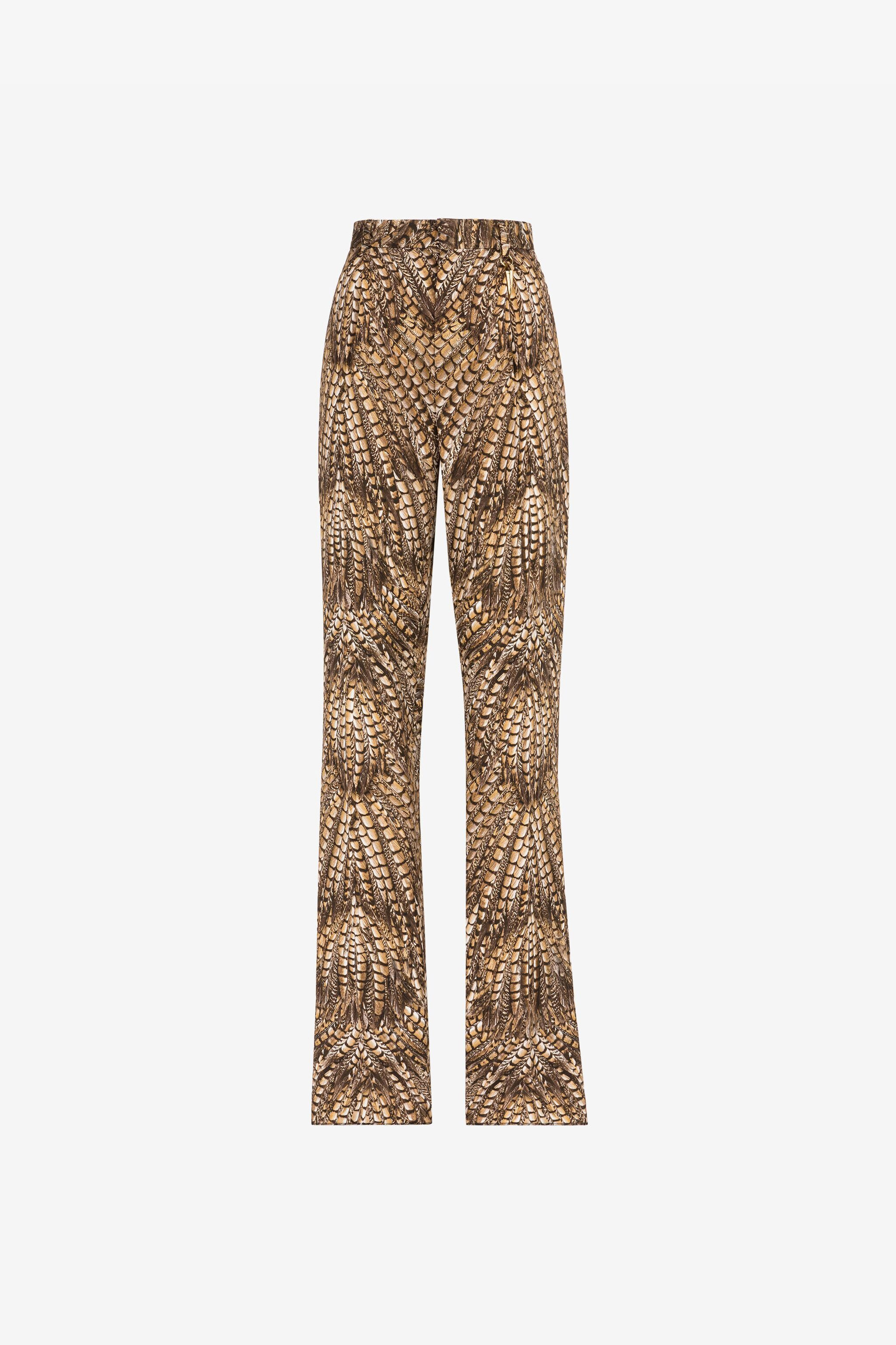Roberto Cavalli Graphic-print Panelled Trousers - Female  48