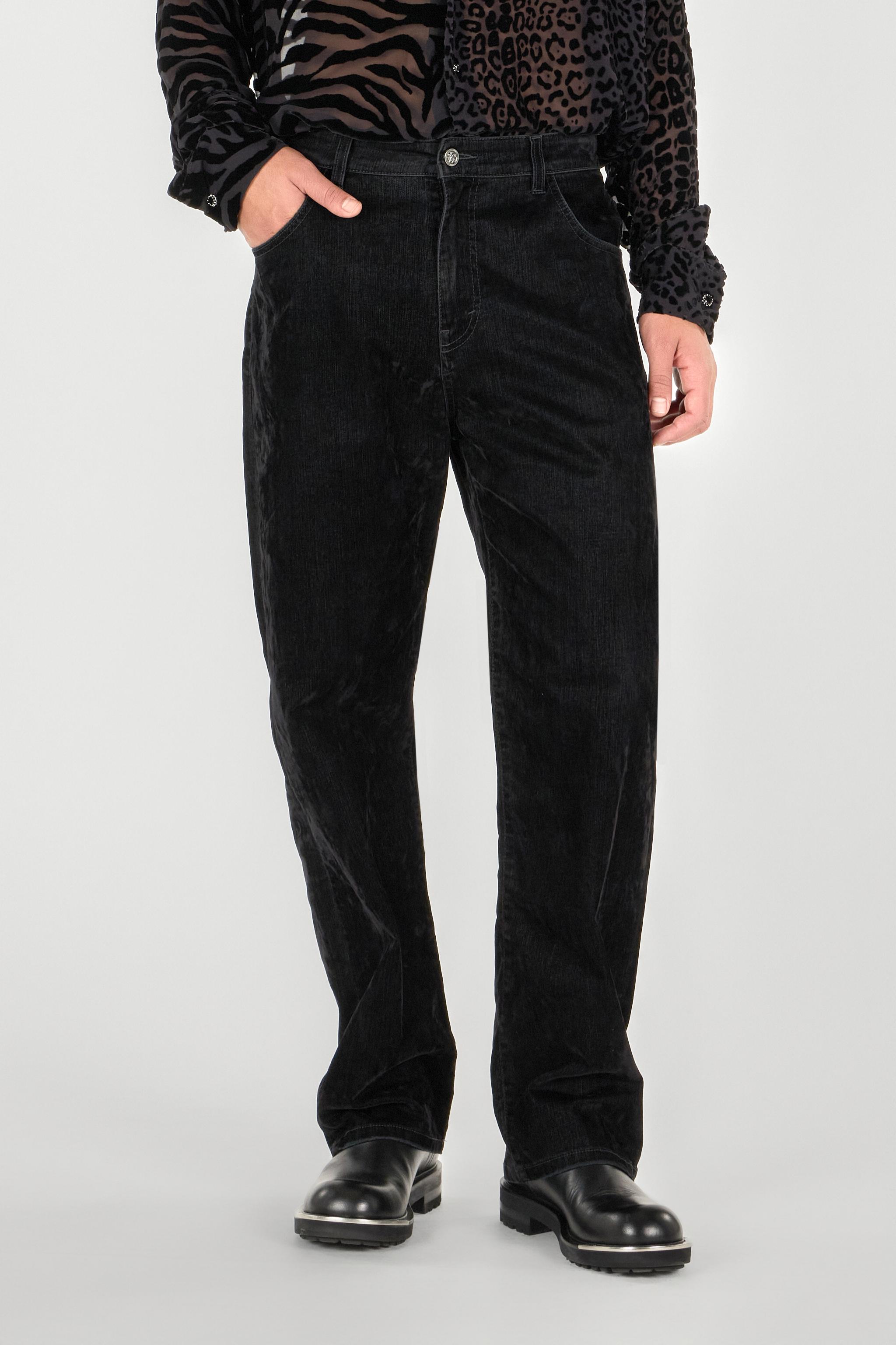 Roberto Cavalli Classic Jeans In Black