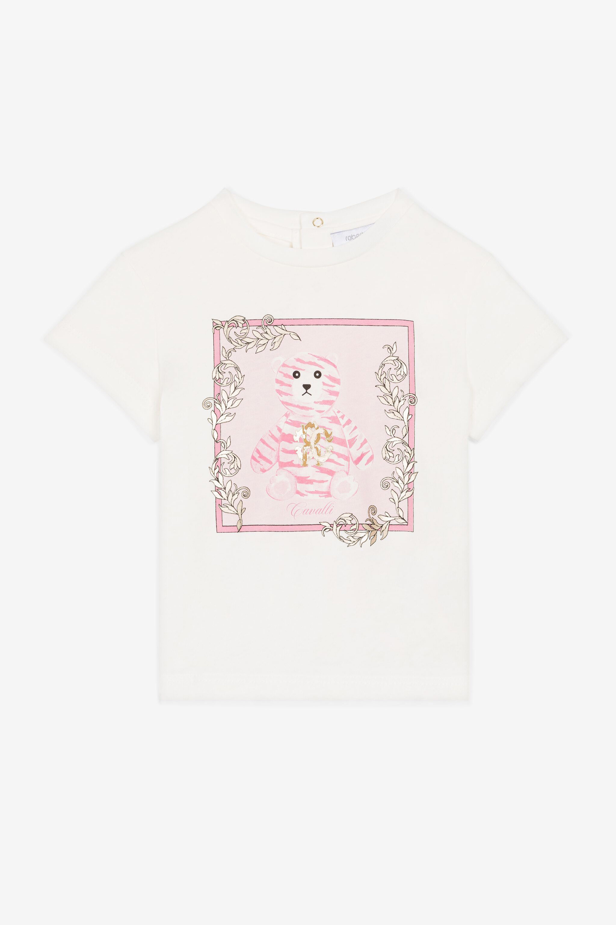 ROBERTO CAVALLI T-SHIRT AUS BAUMWOLLE MIT TEDDYBÄR-PRINT