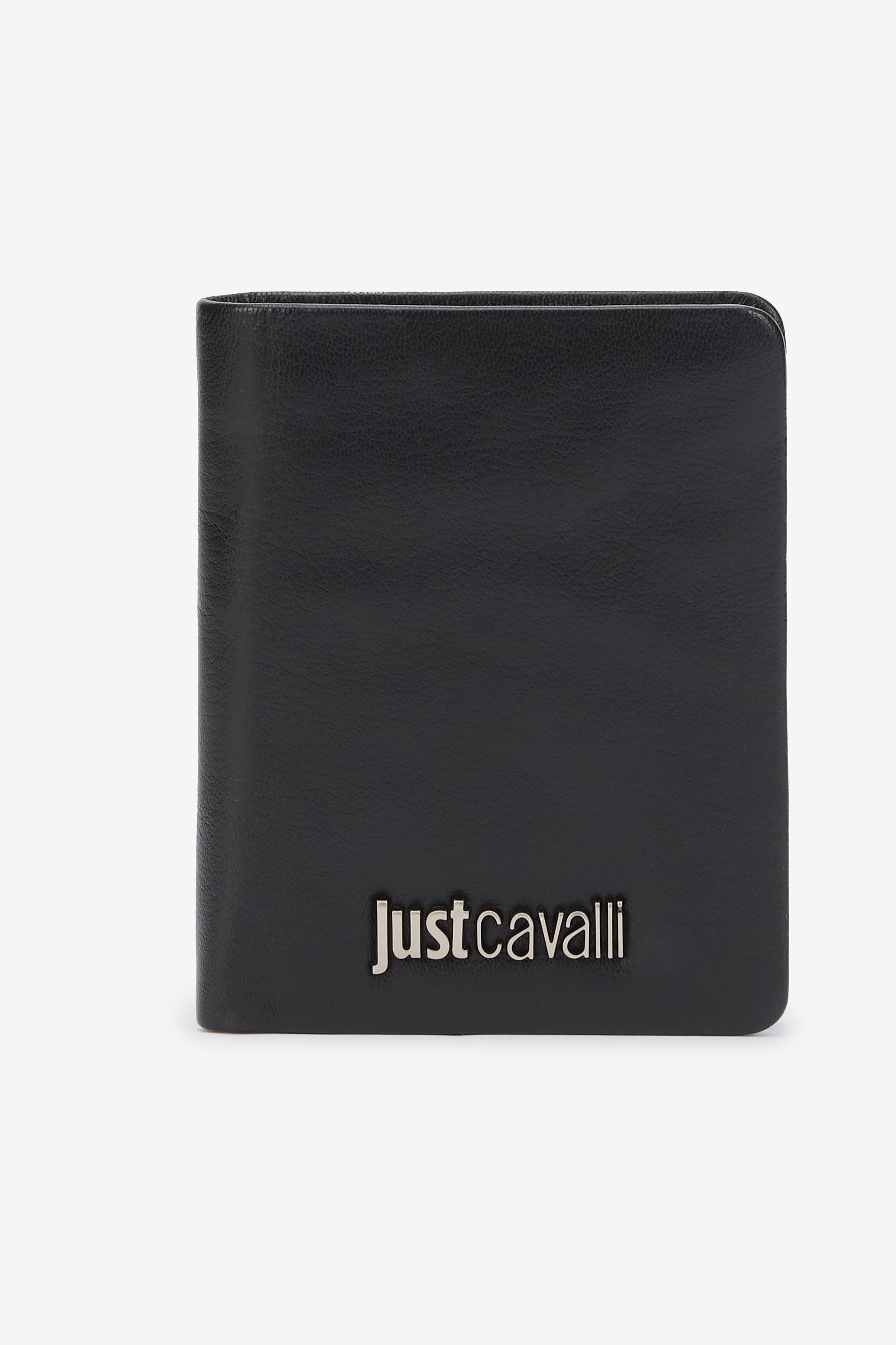Black Wallet With Metal Logo