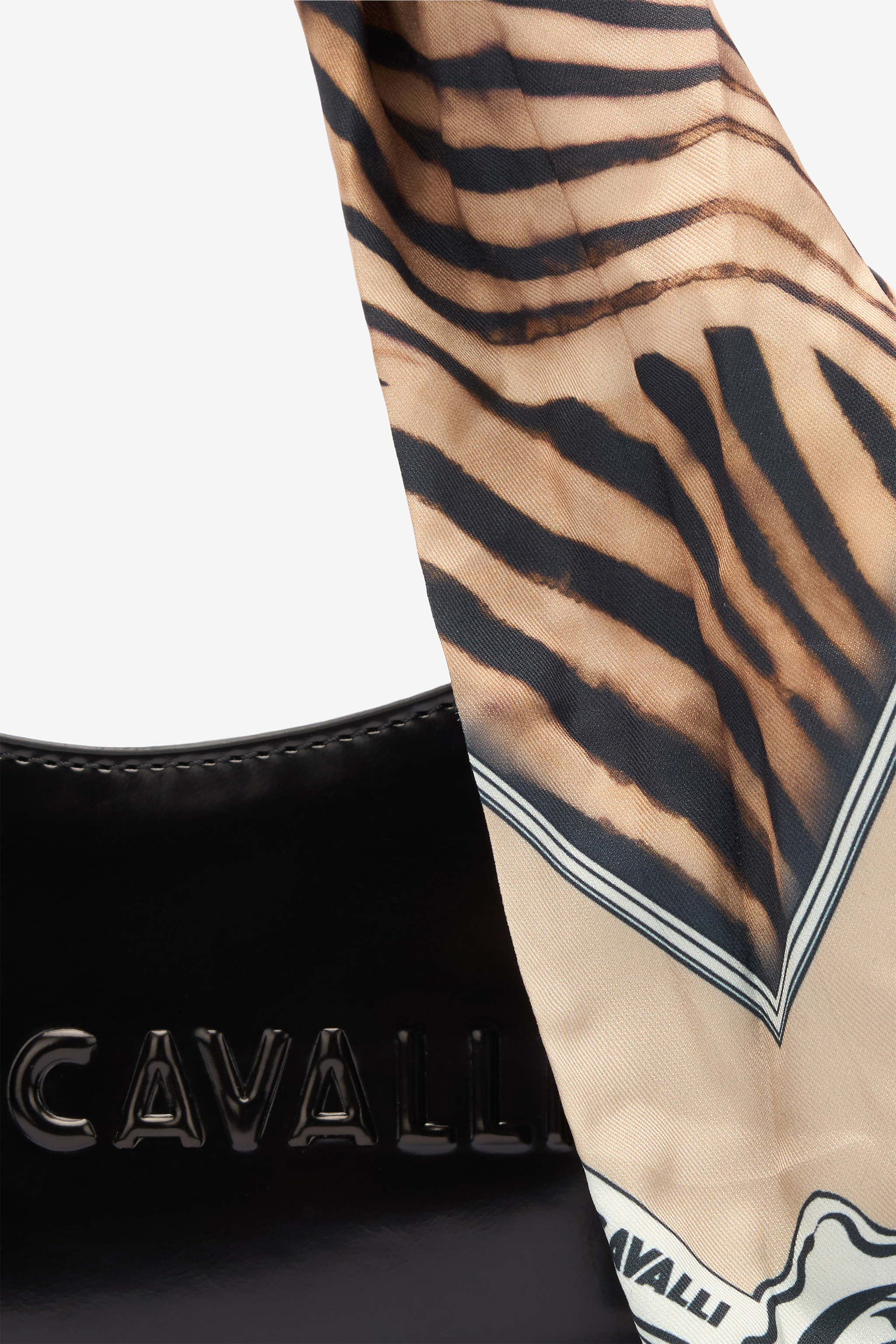 Shop Roberto Cavalli Hobo-bag Mit Tuch In Black