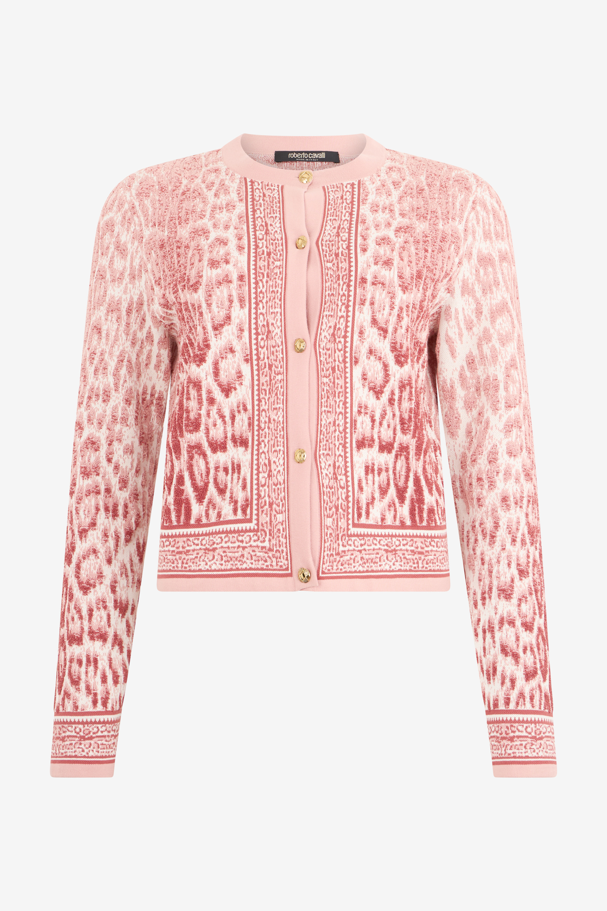 Roberto Cavalli Jaguar Pink Cardigan