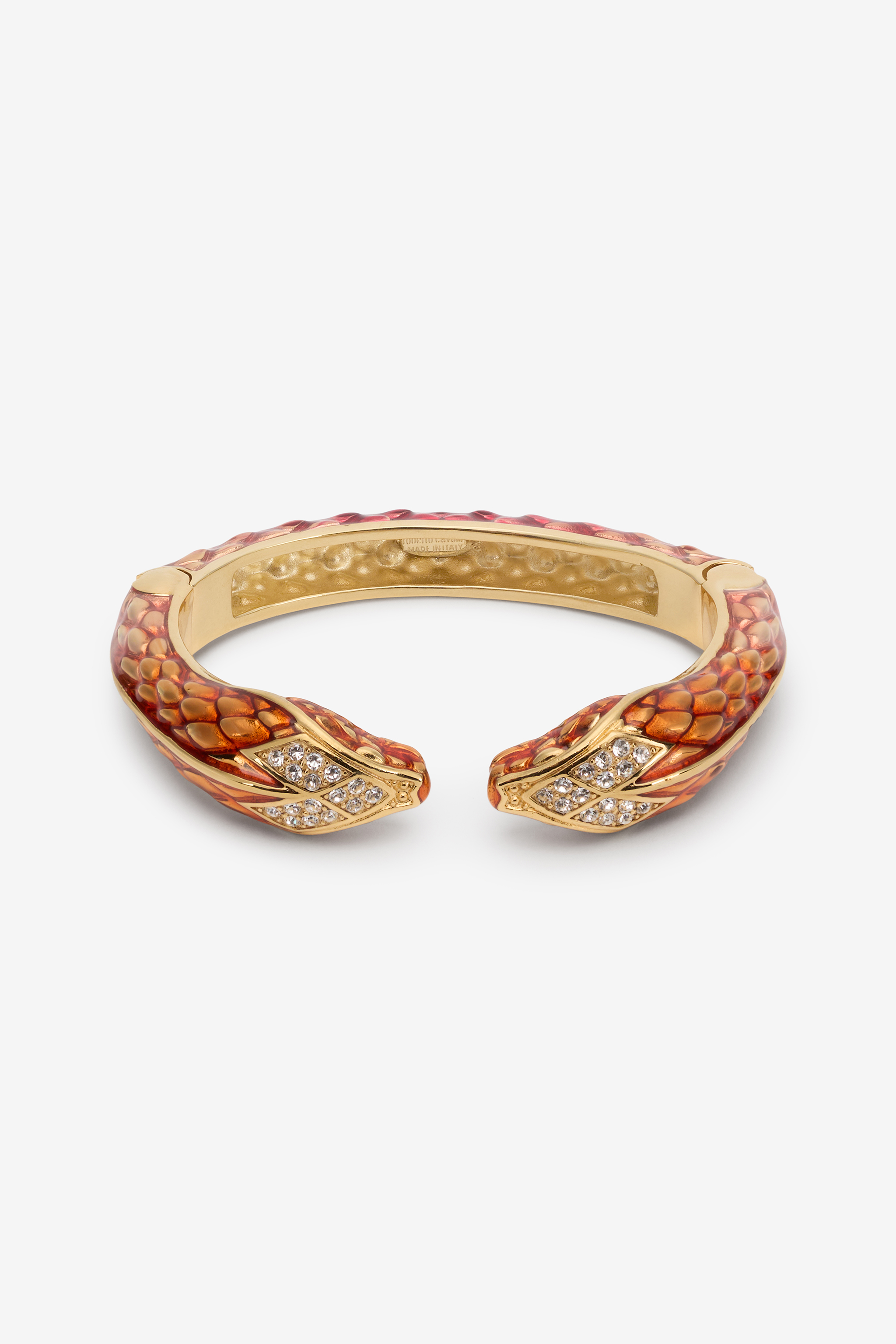 Roberto Cavalli Women's Gold/Coral Serpentine Bracelet - Fashion Jewelry /Cry