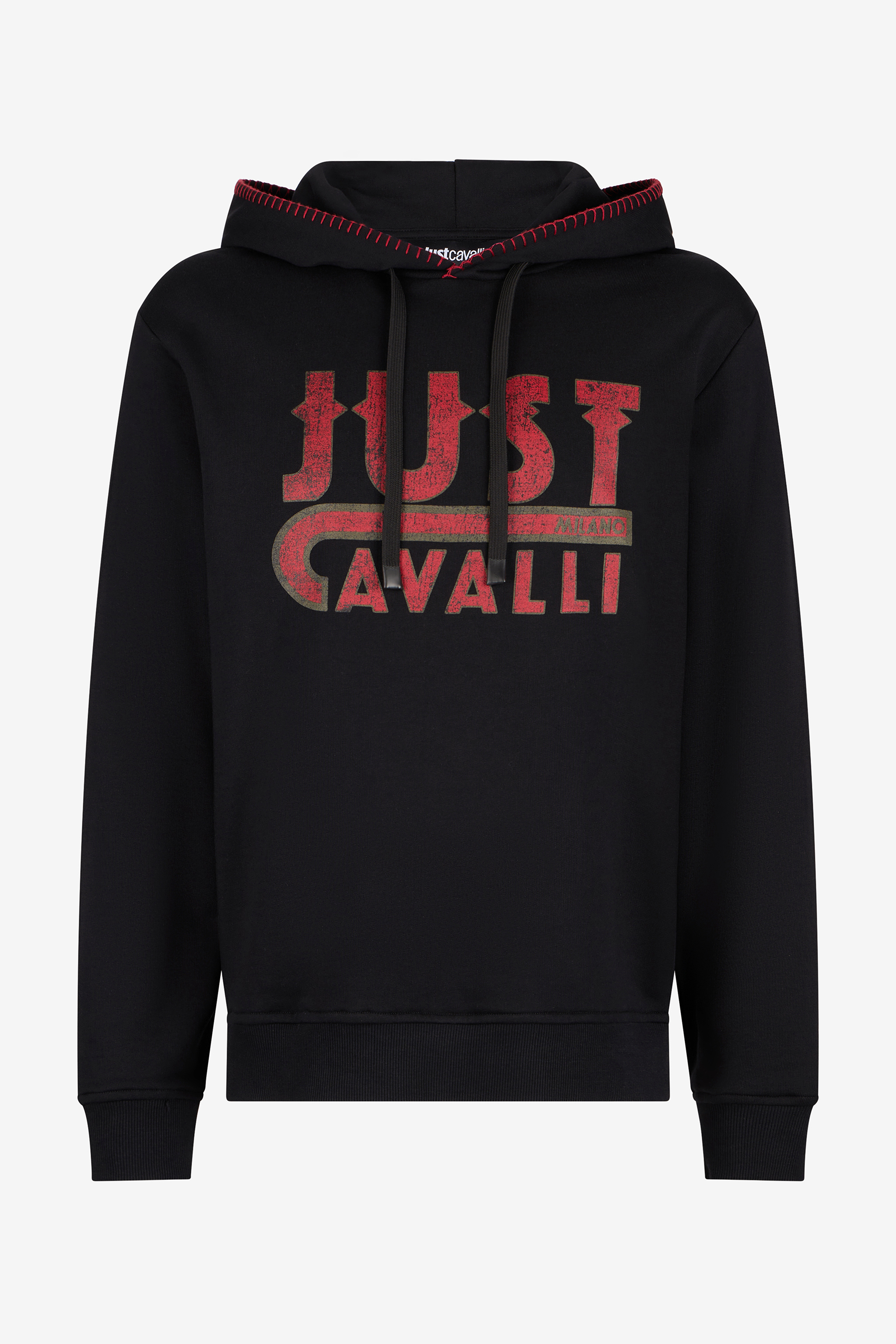 Black Hoodie With Logo Print