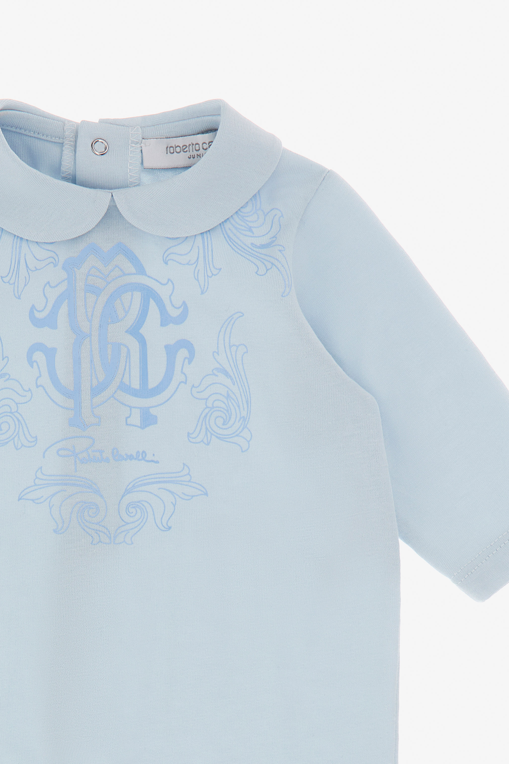  Roberto Cavalli Set With Rc Monogram Set And Decorations -   Baby Blue 03m 