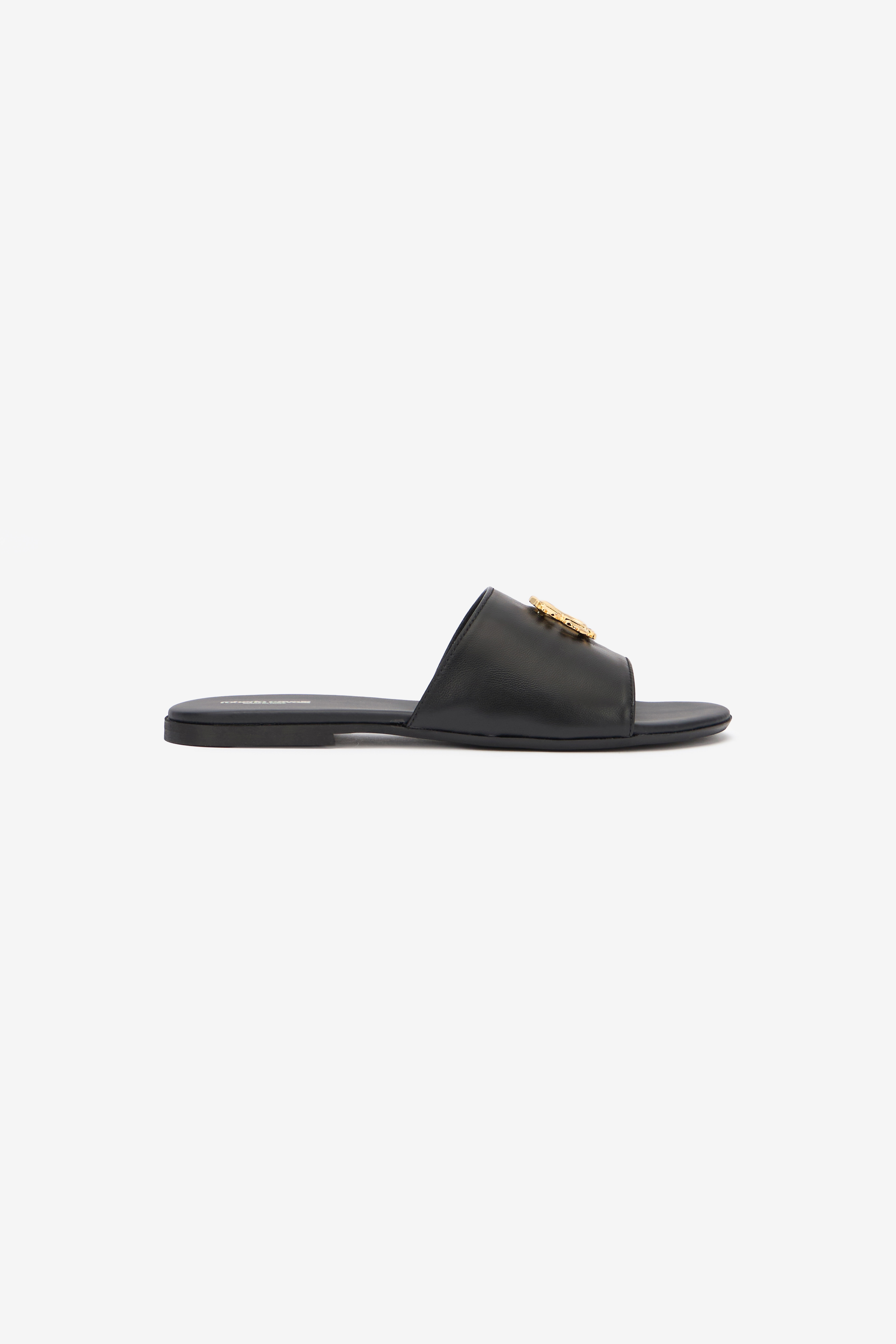 Roberto Cavalli Black Sandal With Monogram Rc In Black