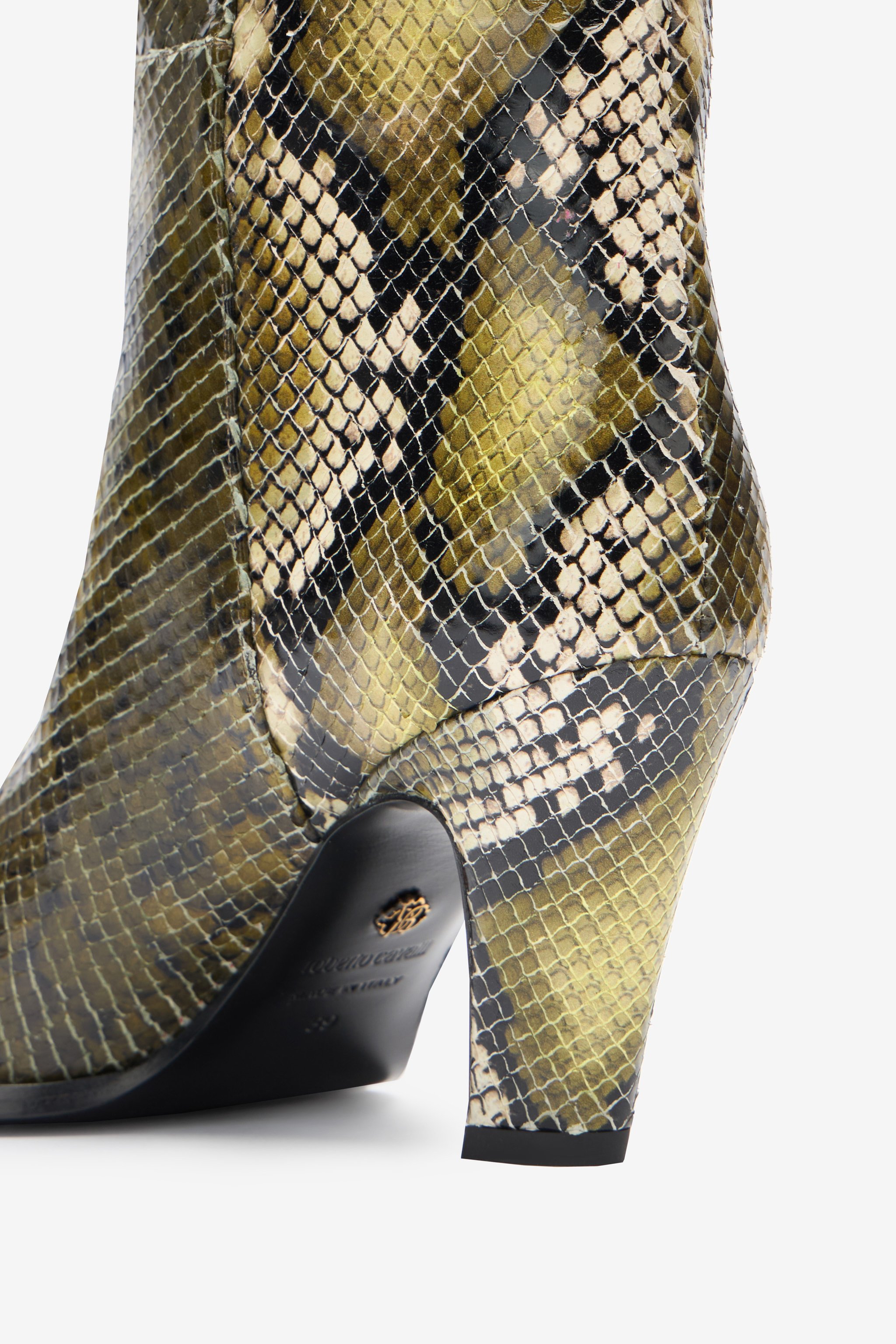 ROBERTO CAVALLI KNEE-HIGH BOOTS WITH PYTHON PRINT