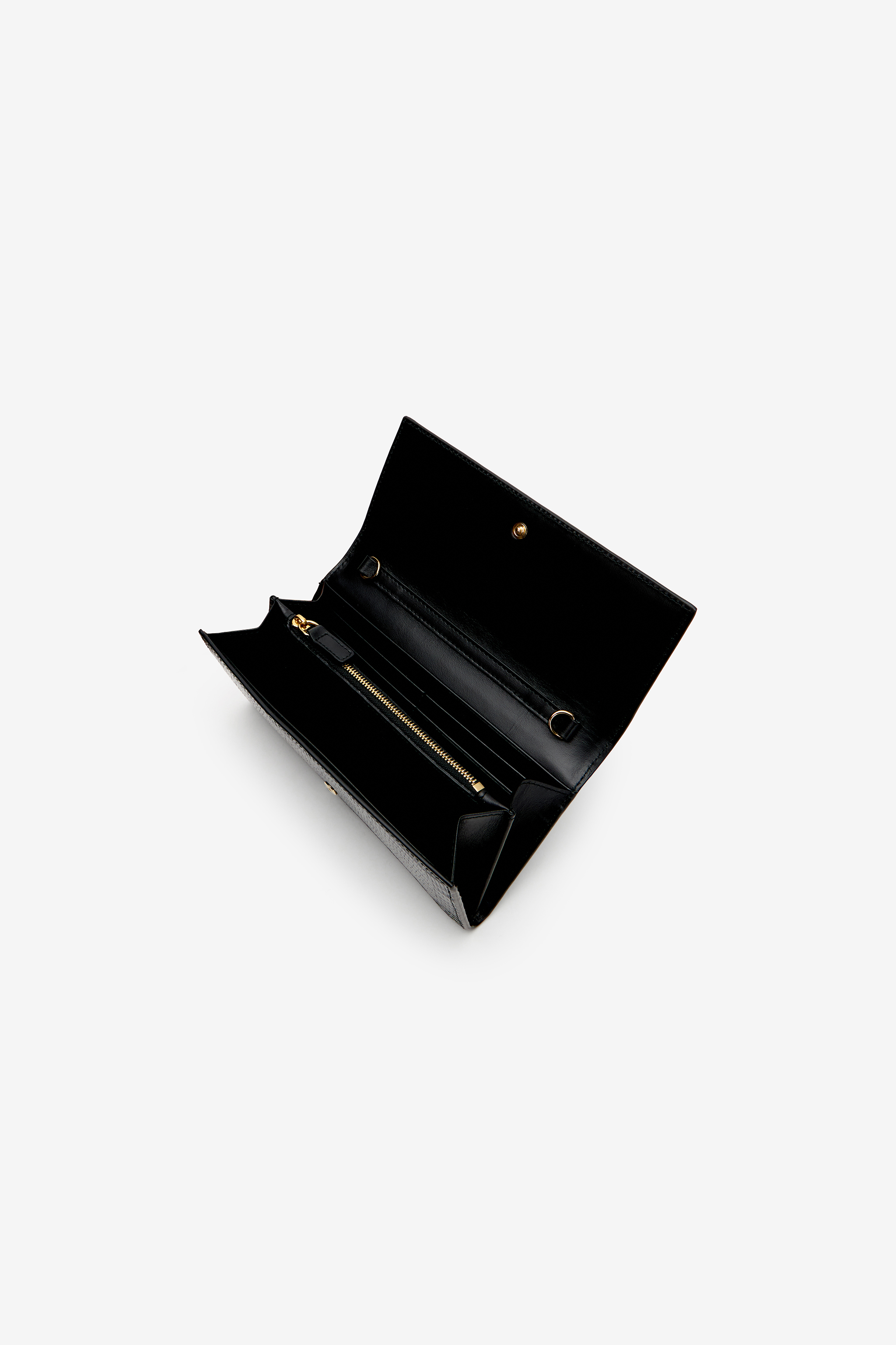 Roberto Cavalli Black Leather Roar Mini Bag