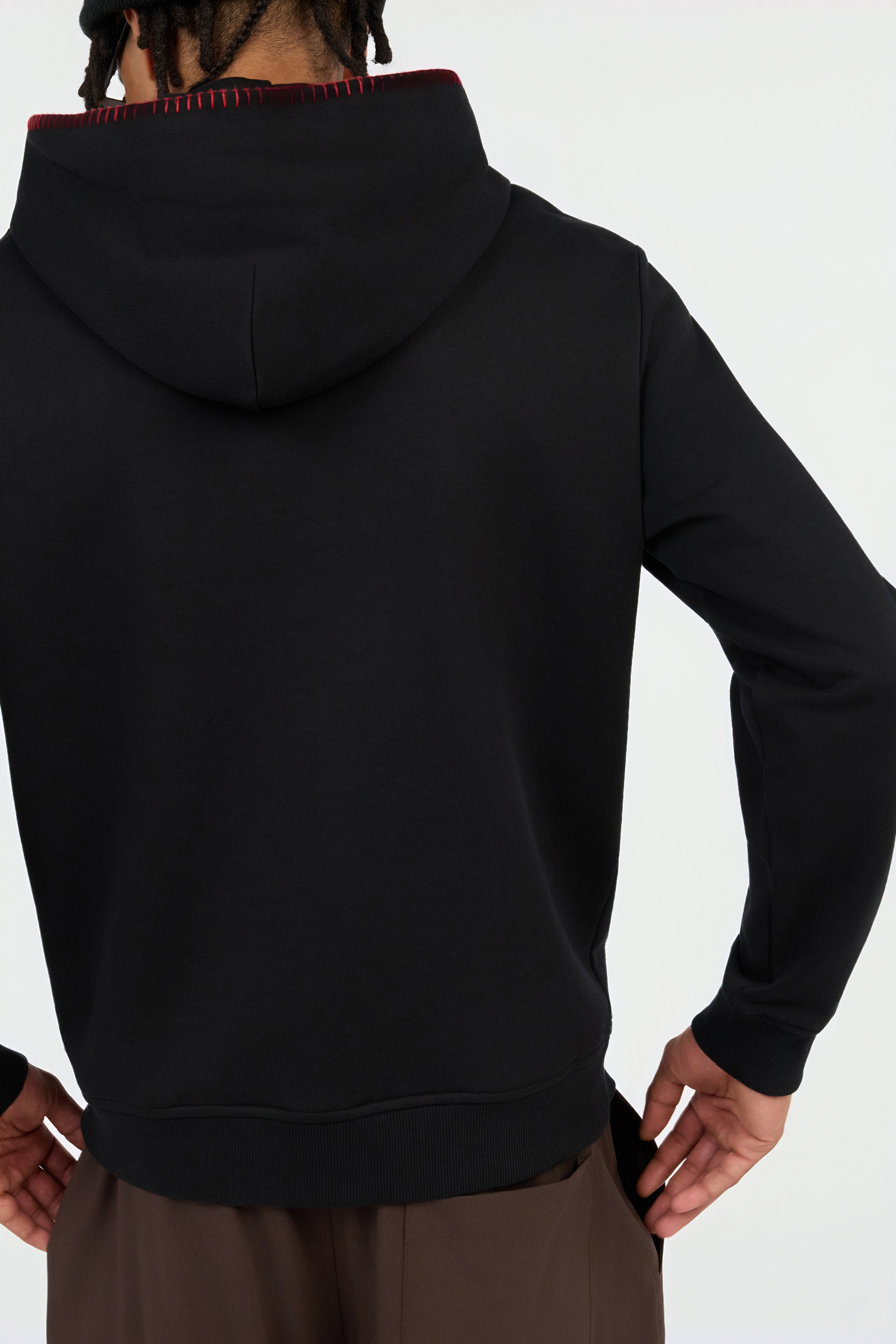 Black Hoodie With Logo Print