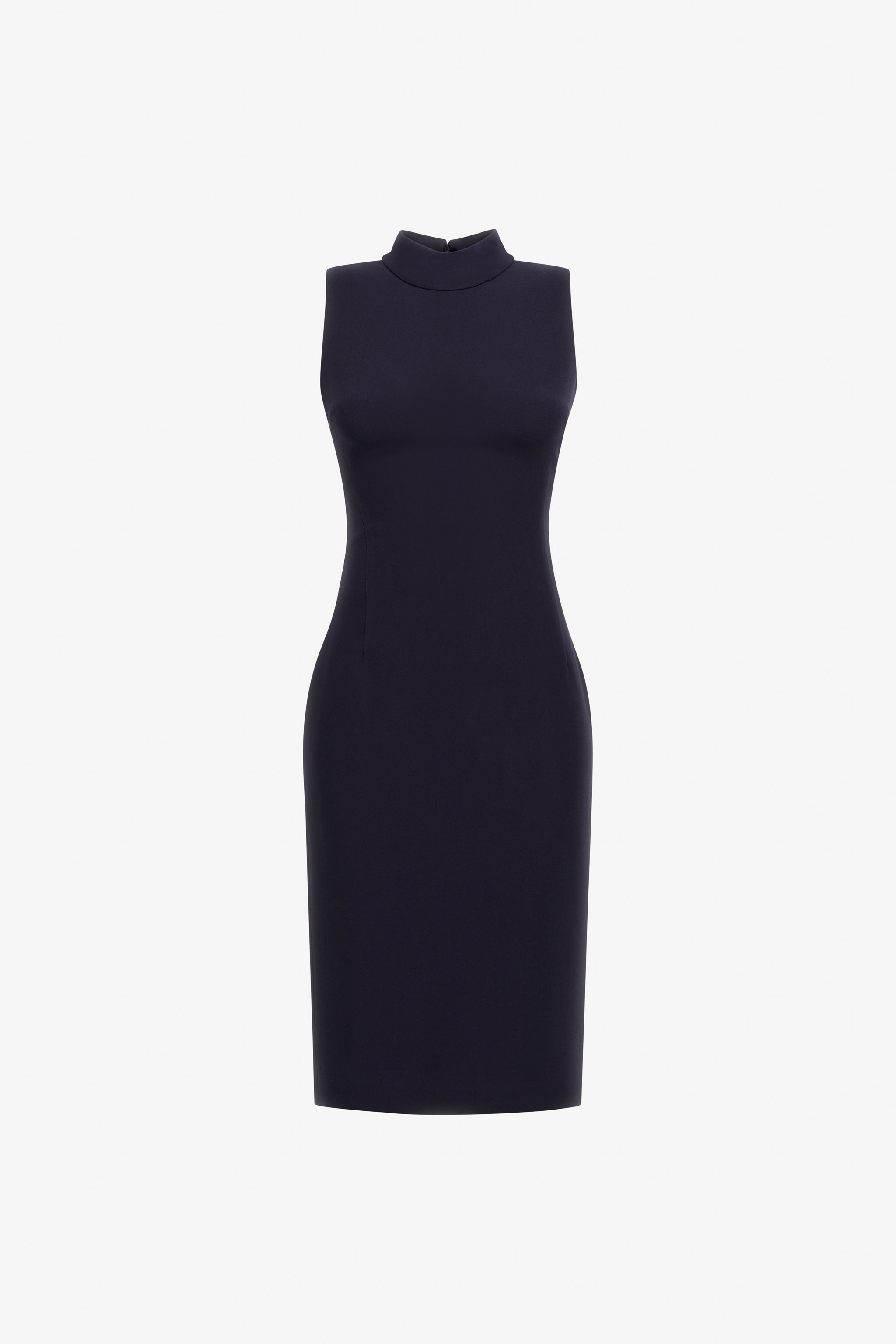 Roberto Cavalli Sleeveless Dress With Rc In Dark Blue