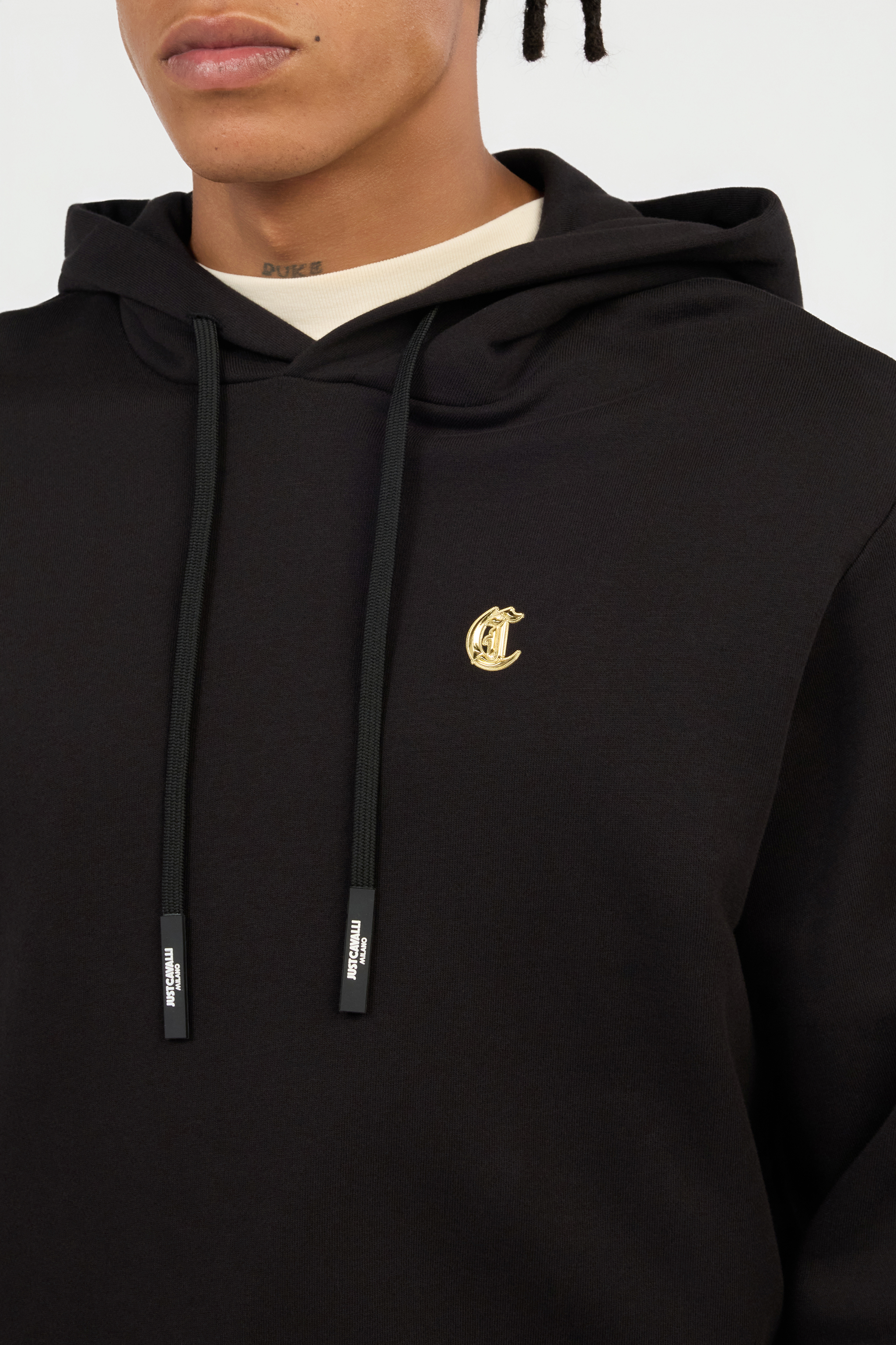 Black Hoodie Sweatshirt With C Logo