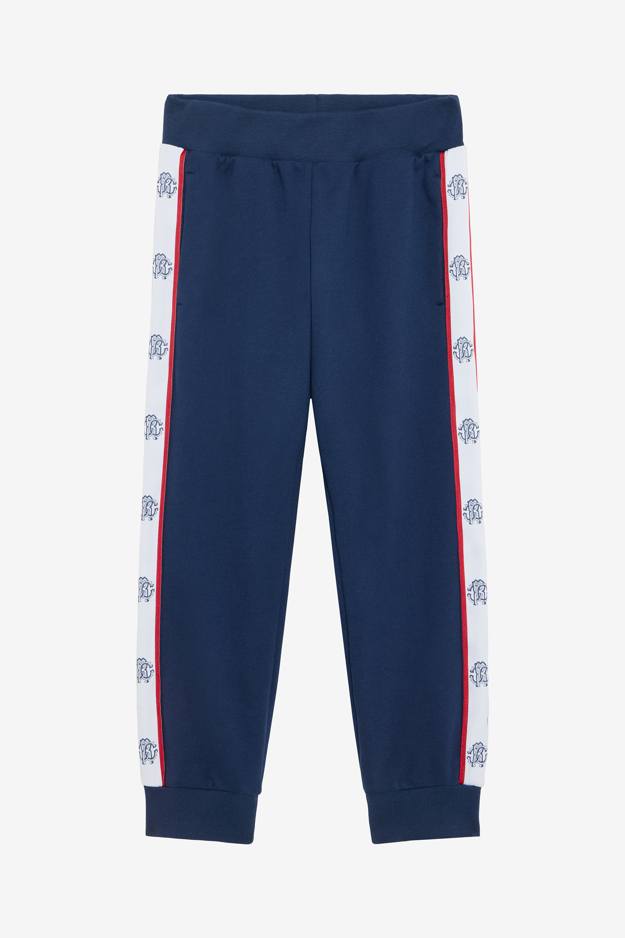 Roberto Cavalli Boys Sporty Pants With Details - Trousers Navy