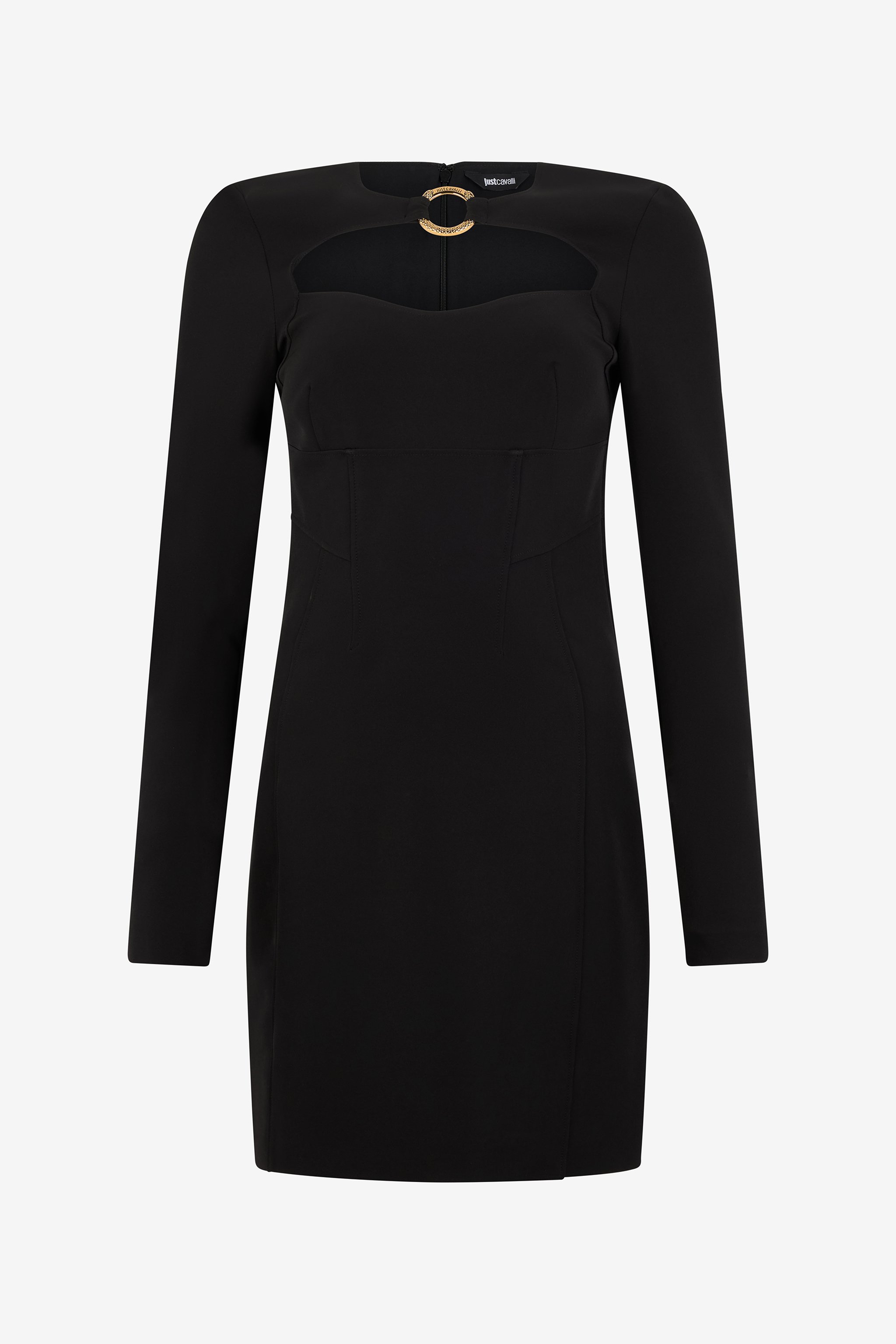 Short dress with long sleeves and cut-out