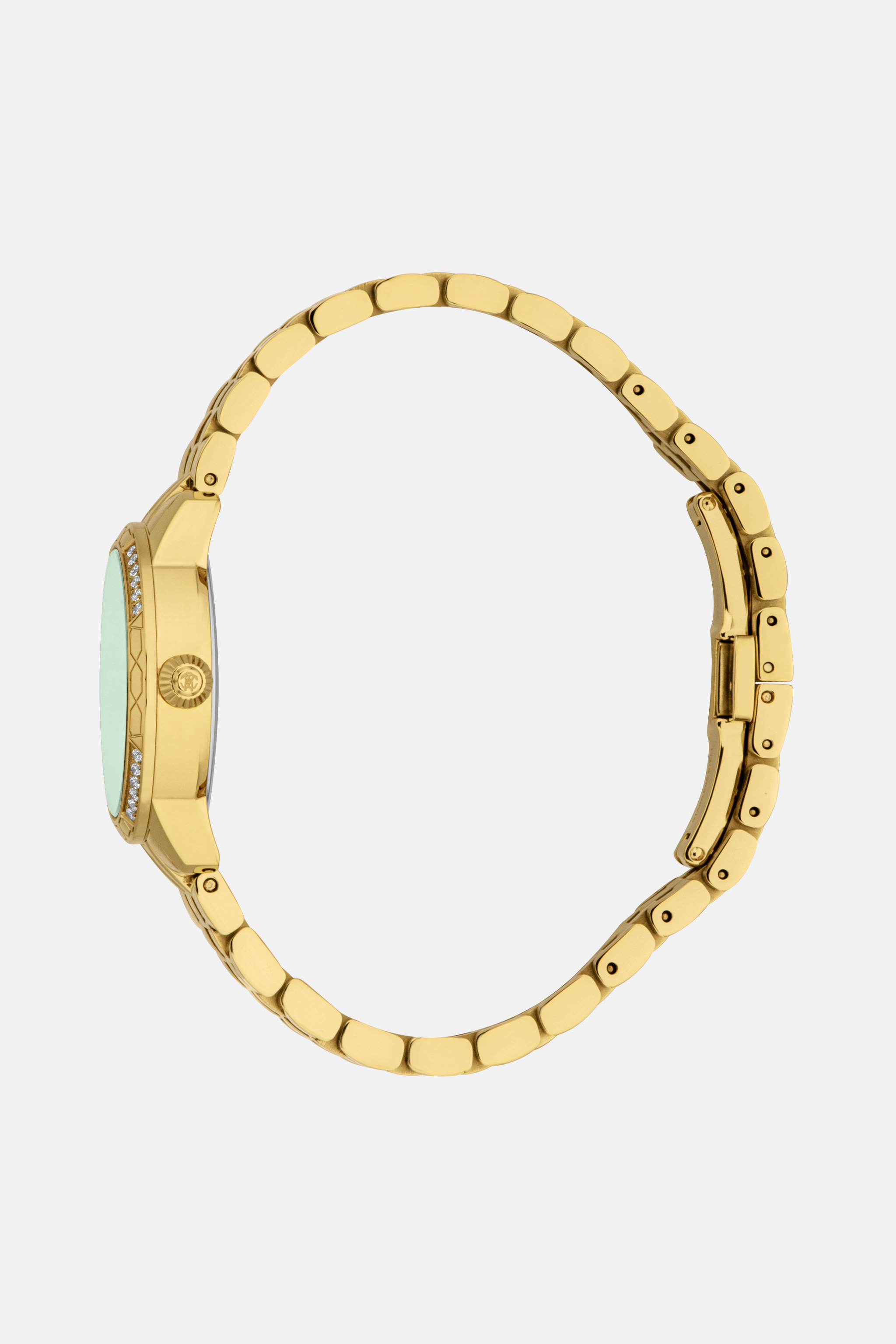 Roberto Cavalli By Franck Muller Logo Watch In Gold