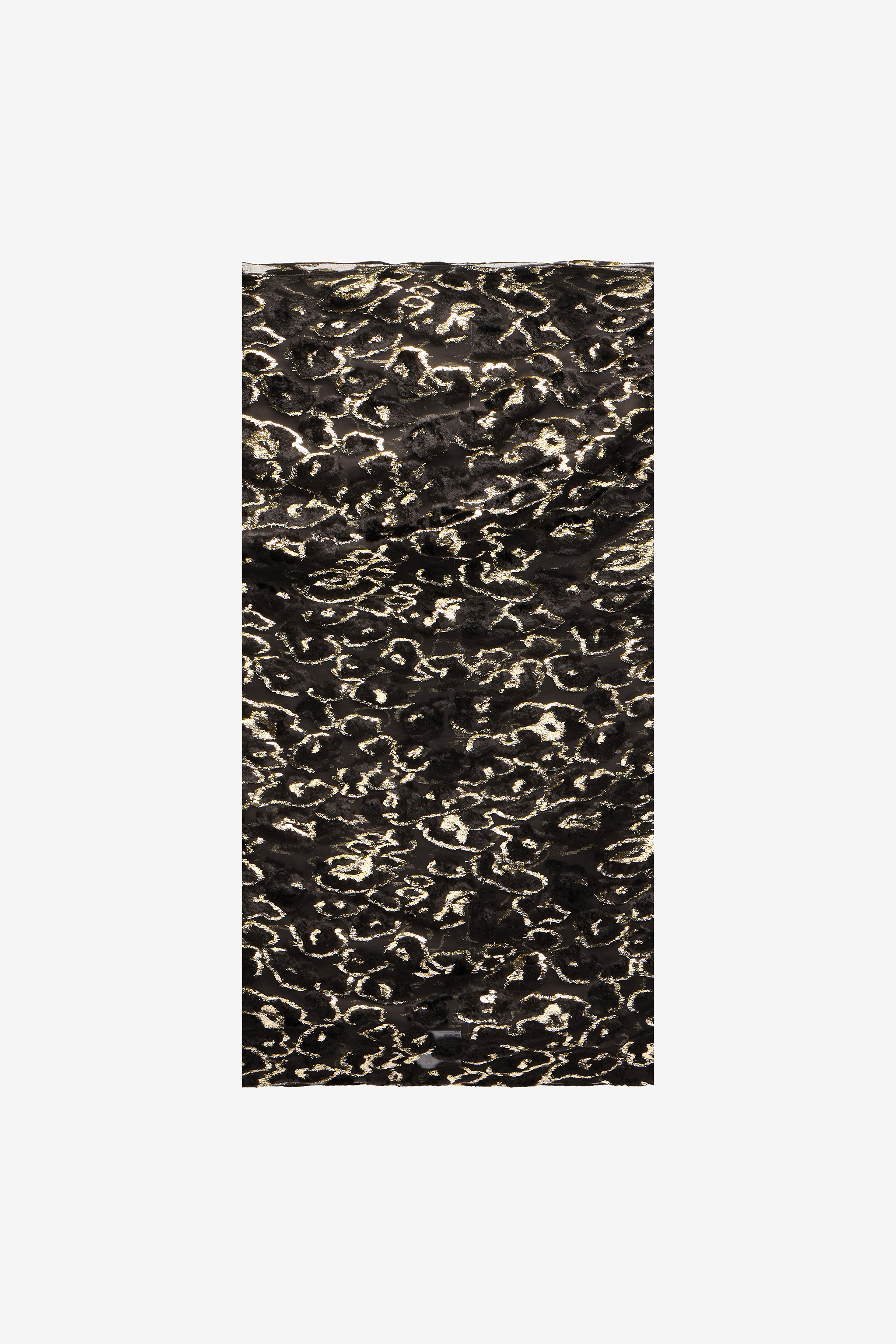Roberto Cavalli Women's Black/Gold Silk Scarf With Pattern - Scarves & Silks