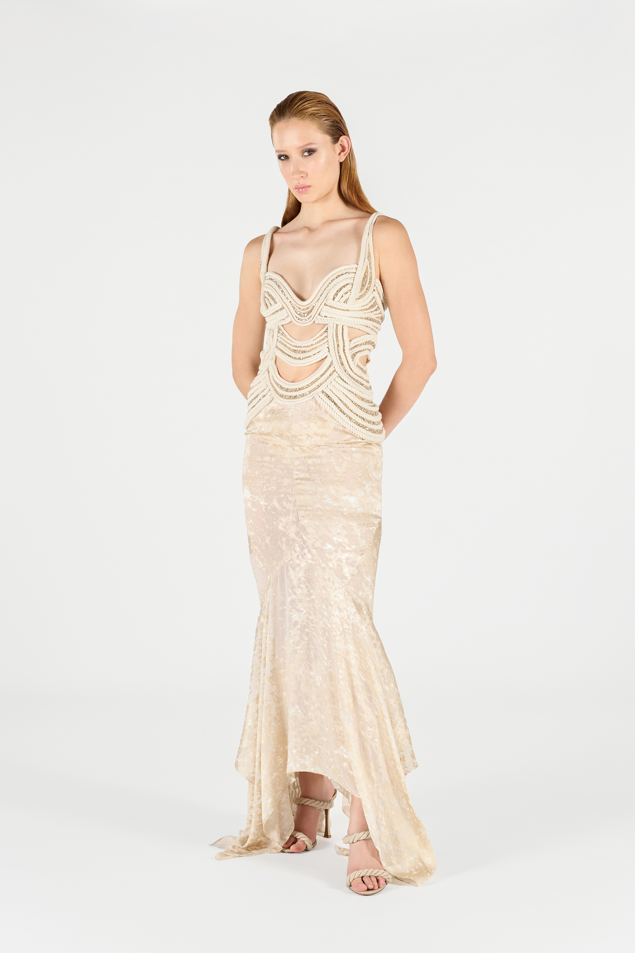 Wall Print Long Dress