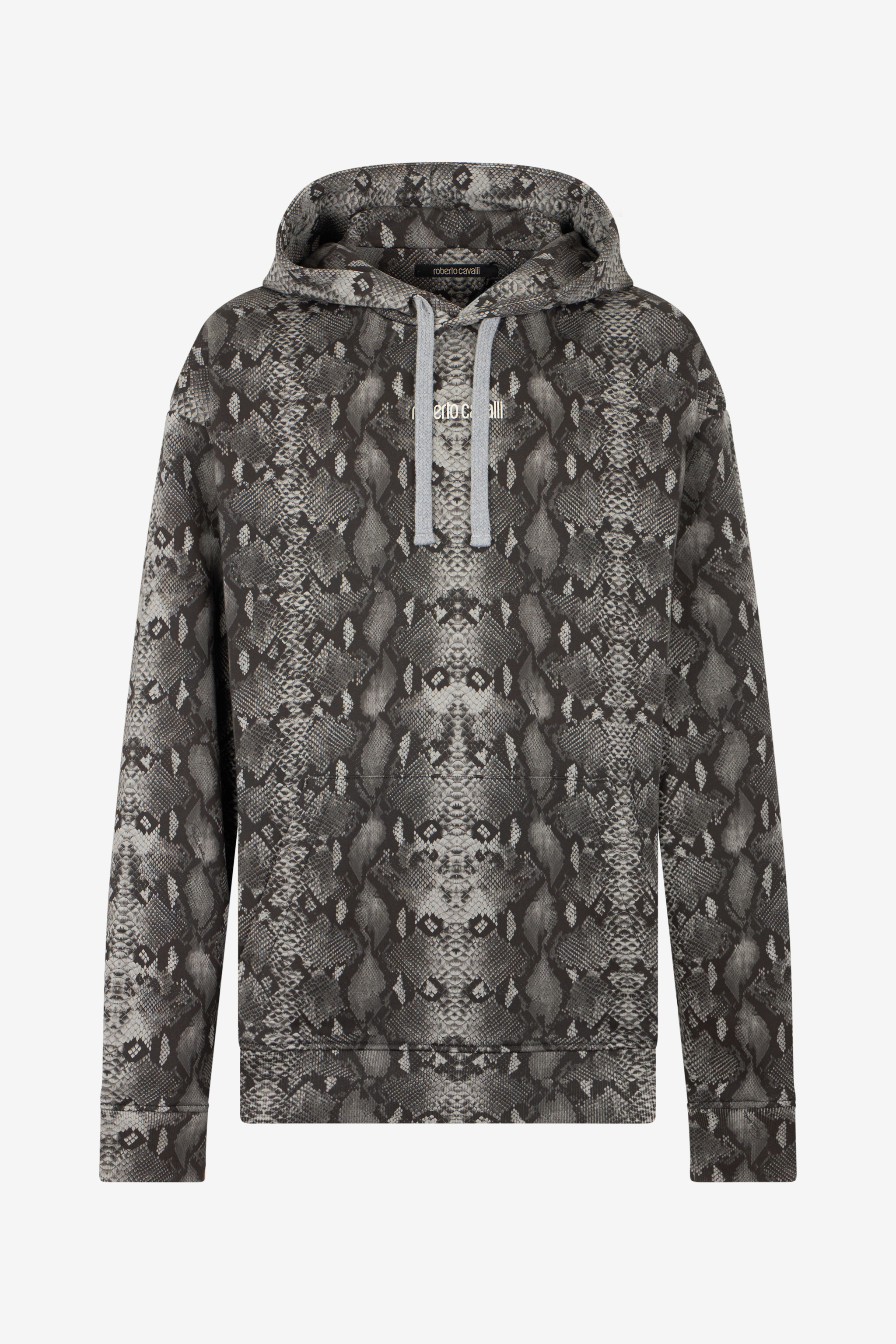 Roberto Cavalli Python Print Hoodie Sweatshirt
